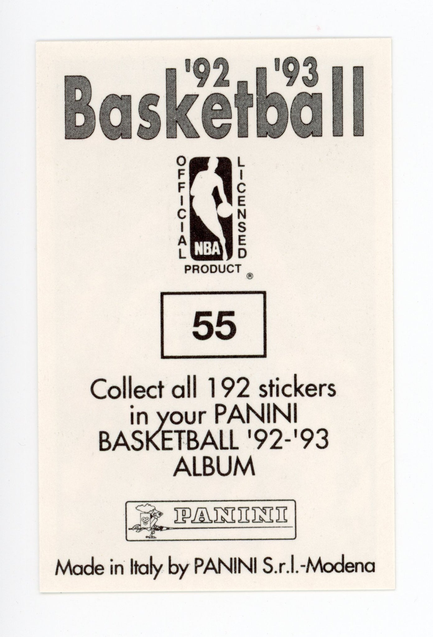 Duane Causwell Panini 1992-1993 Basketball Sticker Sacramento Kings #55