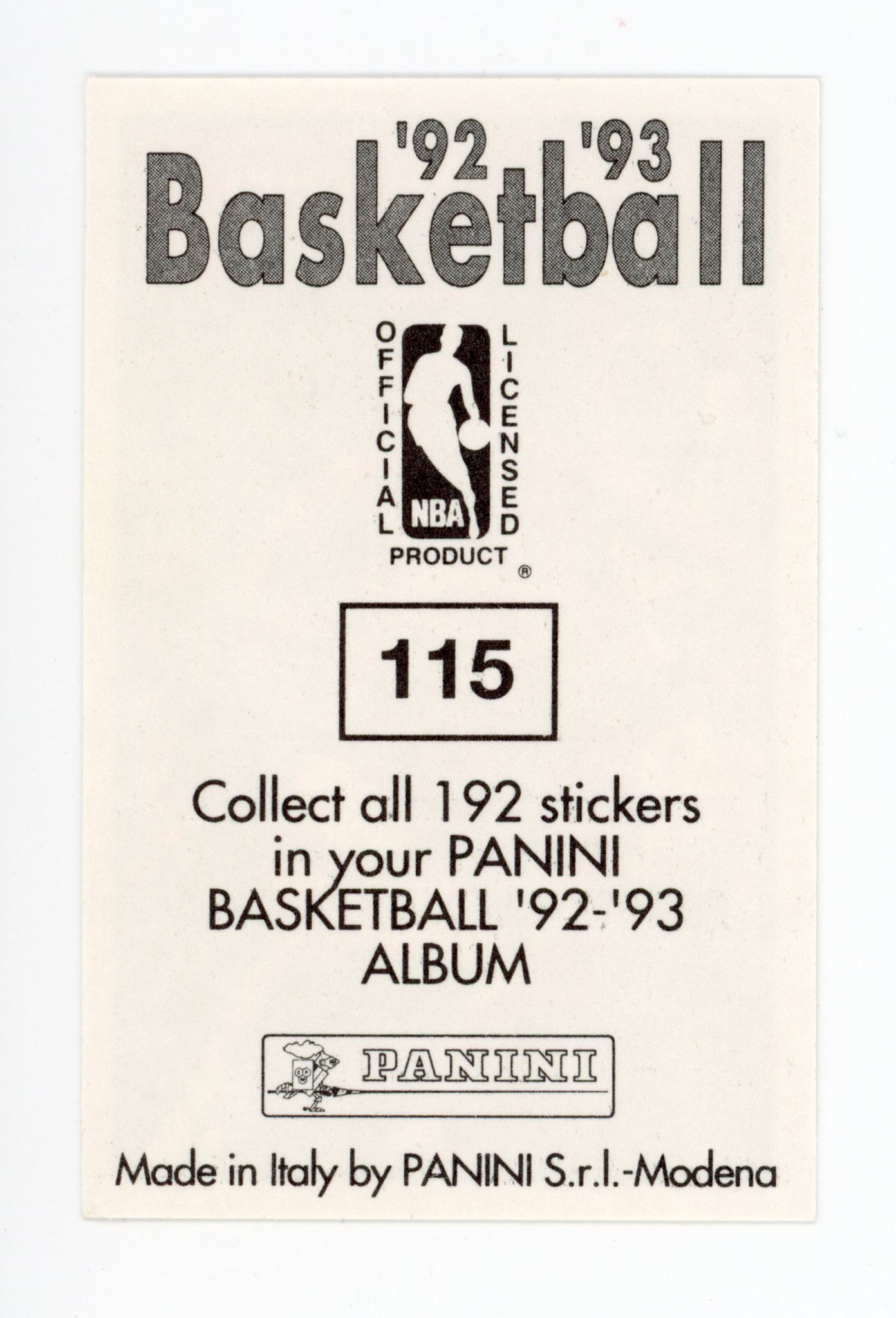Stacey Augmon Panini 1992-1993 Basketball Sticker Atlanta Hawks #115