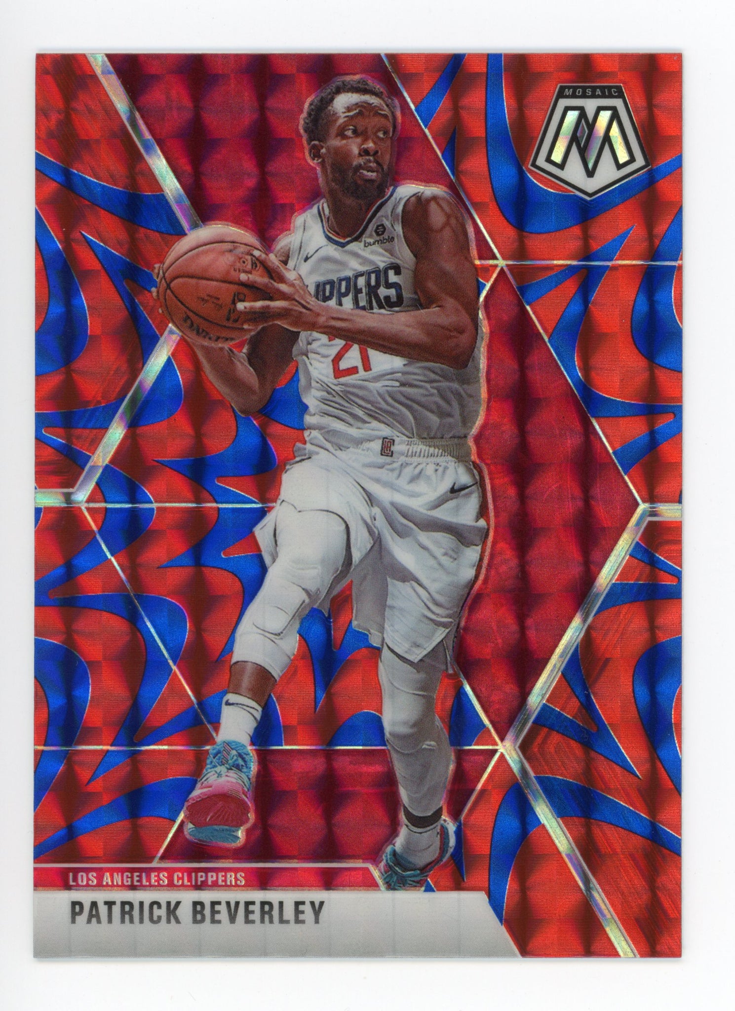 Patrick Beverley Panini 2019-2020 Mosaic Blue Reactive Los Angeles Clippers #88
