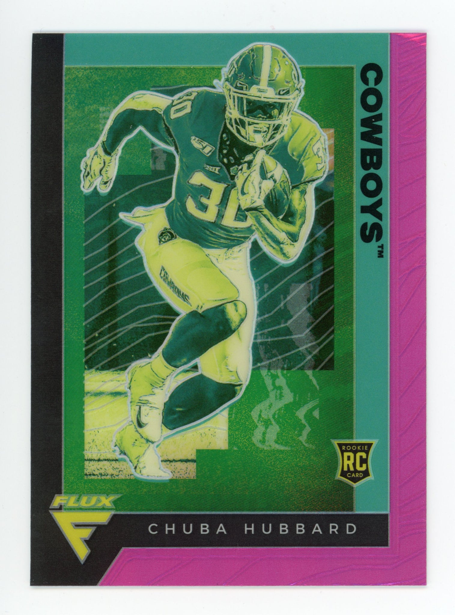 Chuba Hubbard Panini 20202-2021 Flux Rookie Pink Carolina Panthers # 246