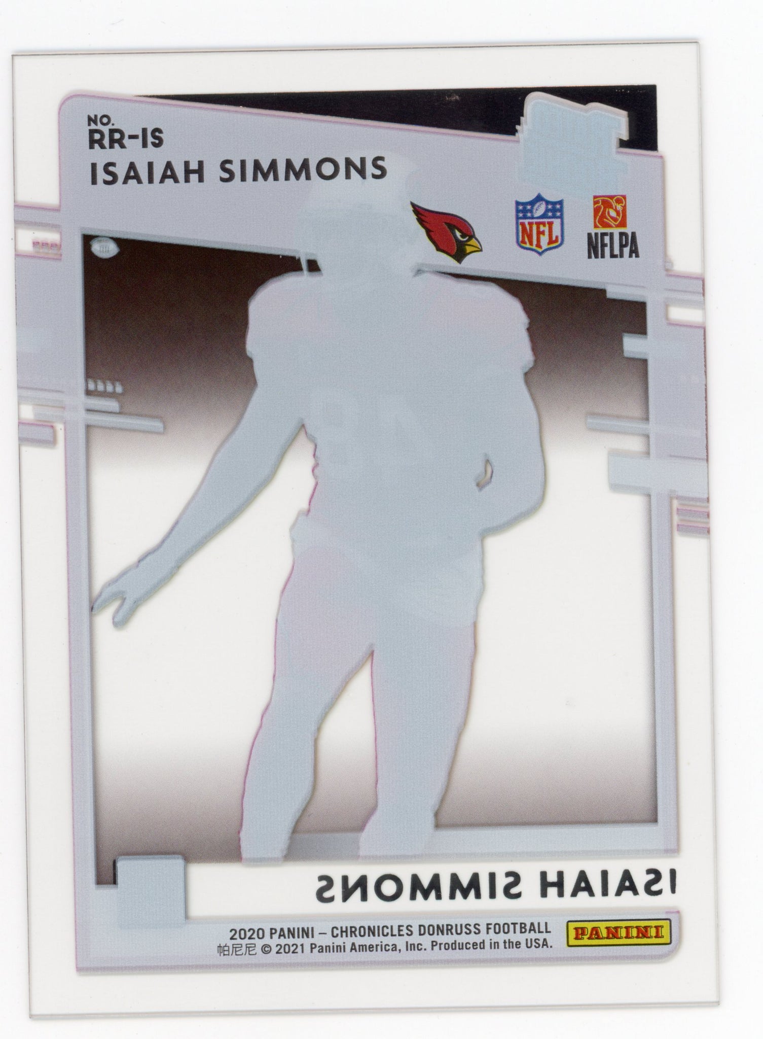 Isaiah Simmons Panini 2020 Rated Rookie Clearly Arizona Cardinals #RR-IS