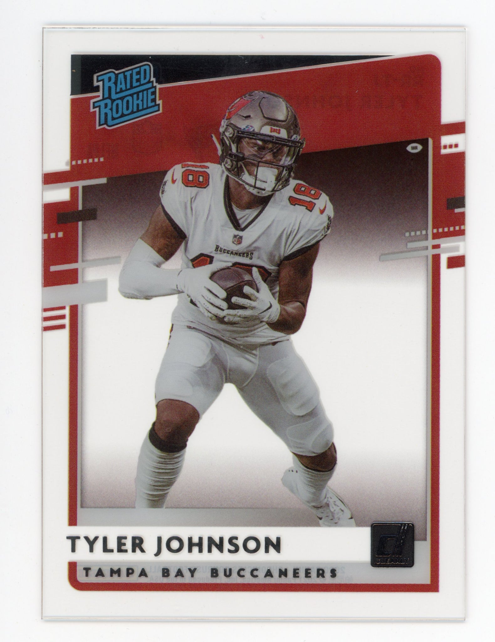 Tyler Johnson Panini 2020 Rated Rookie Clearly Tampa Bay Buccaneers RR-TJ