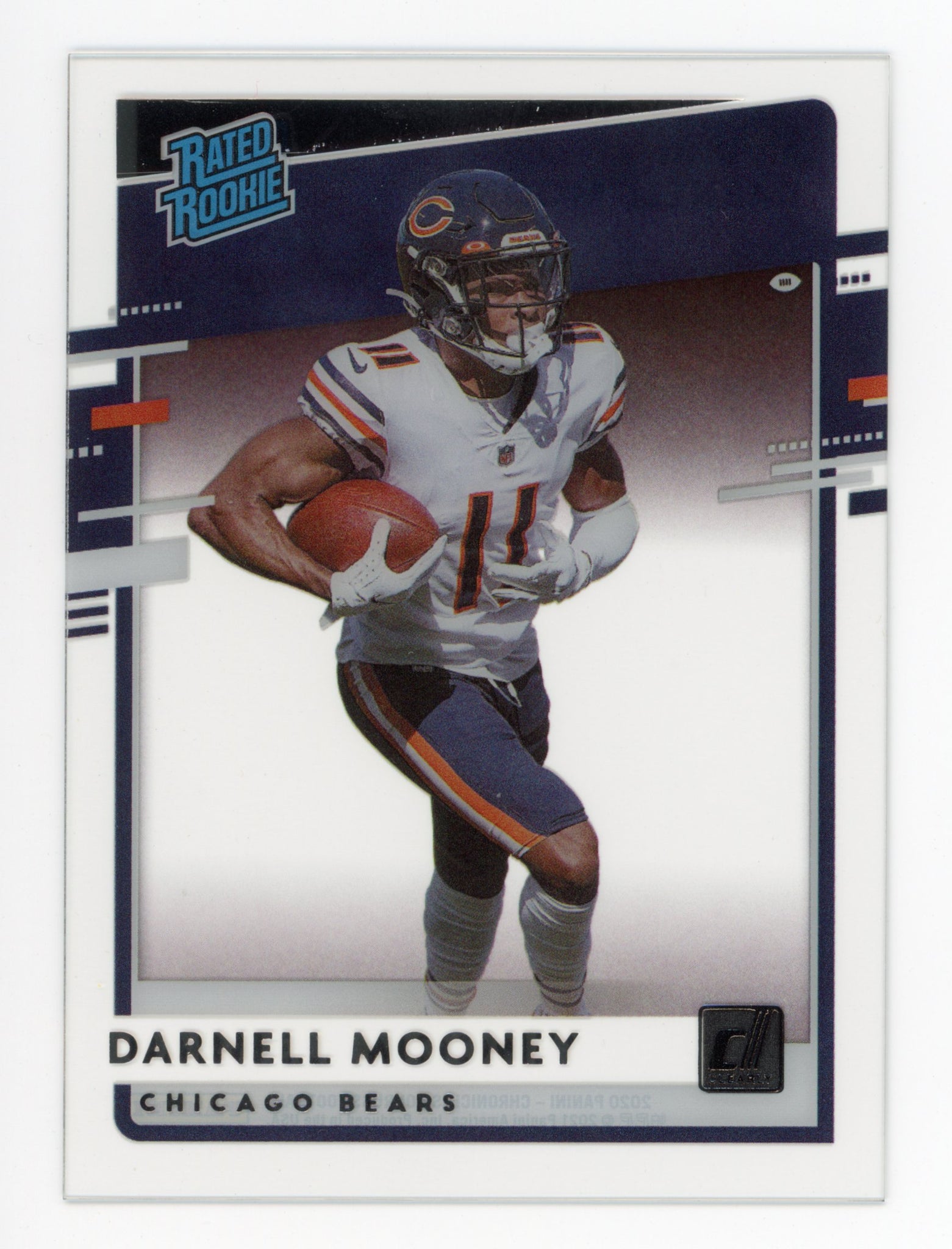 Darnell Mooney Panini 2020 Rated Rookie Clearly Chicago Bears RR-DMO
