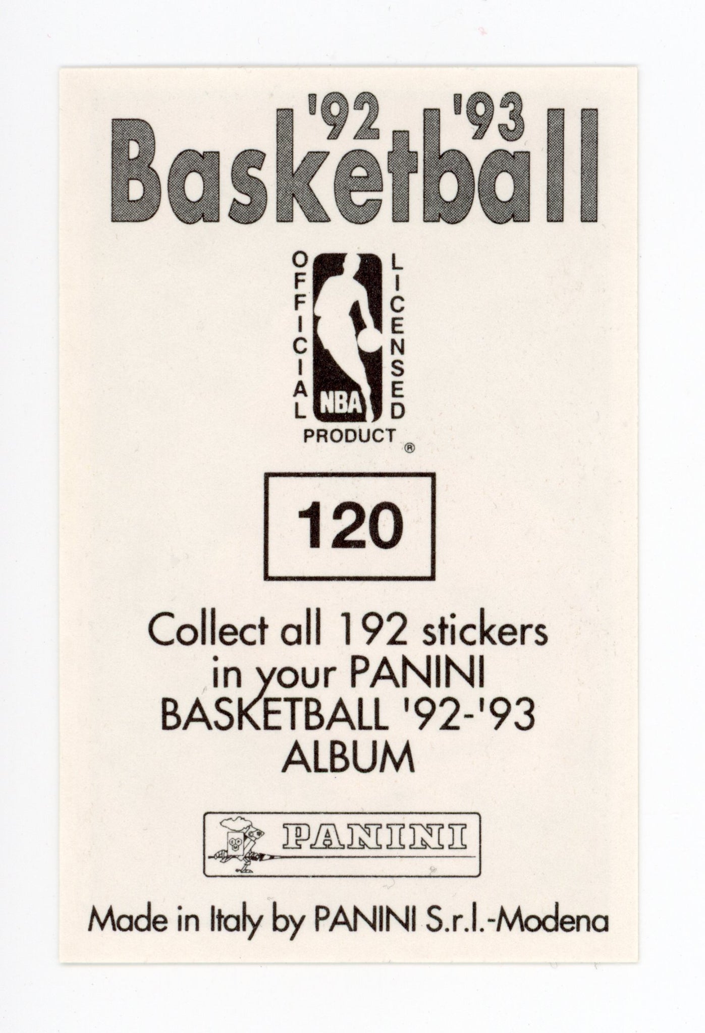 Duane Ferrell Panini 1992-1993 Basketball Sticker Atlanta Hawks #120