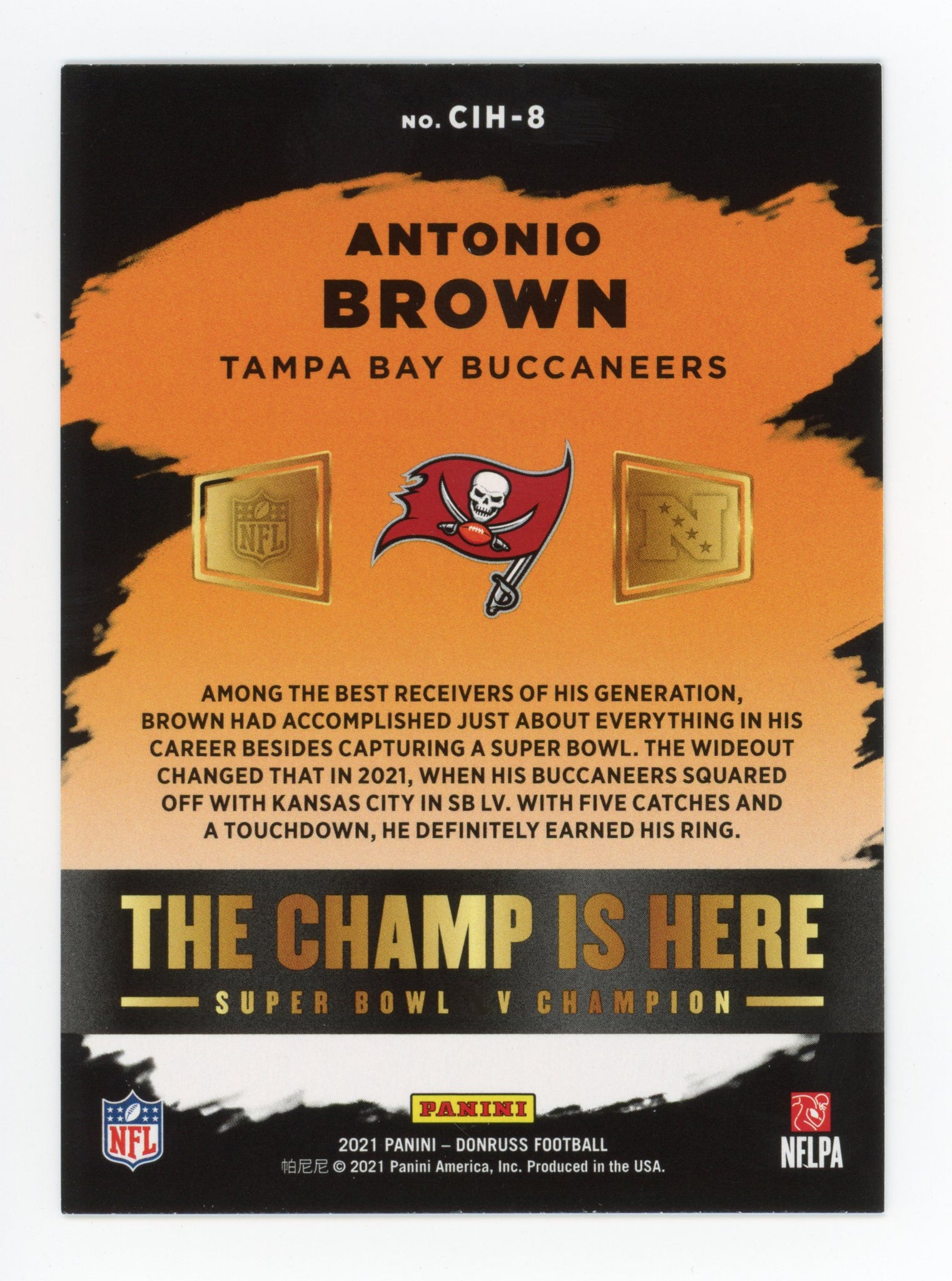 Antonio Brown Panini 2020-2021 The Champ Is Here Tampa Bay Buccaneers #CIH-8