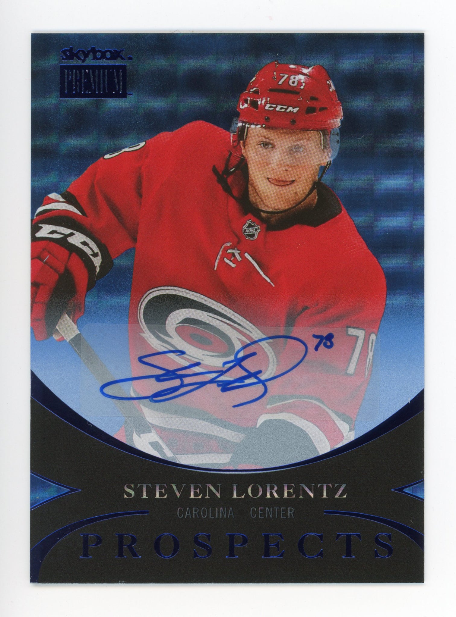 2020-2021 Steven Lorentz Autographed Skybox Carolina Hurricanes #PP-25