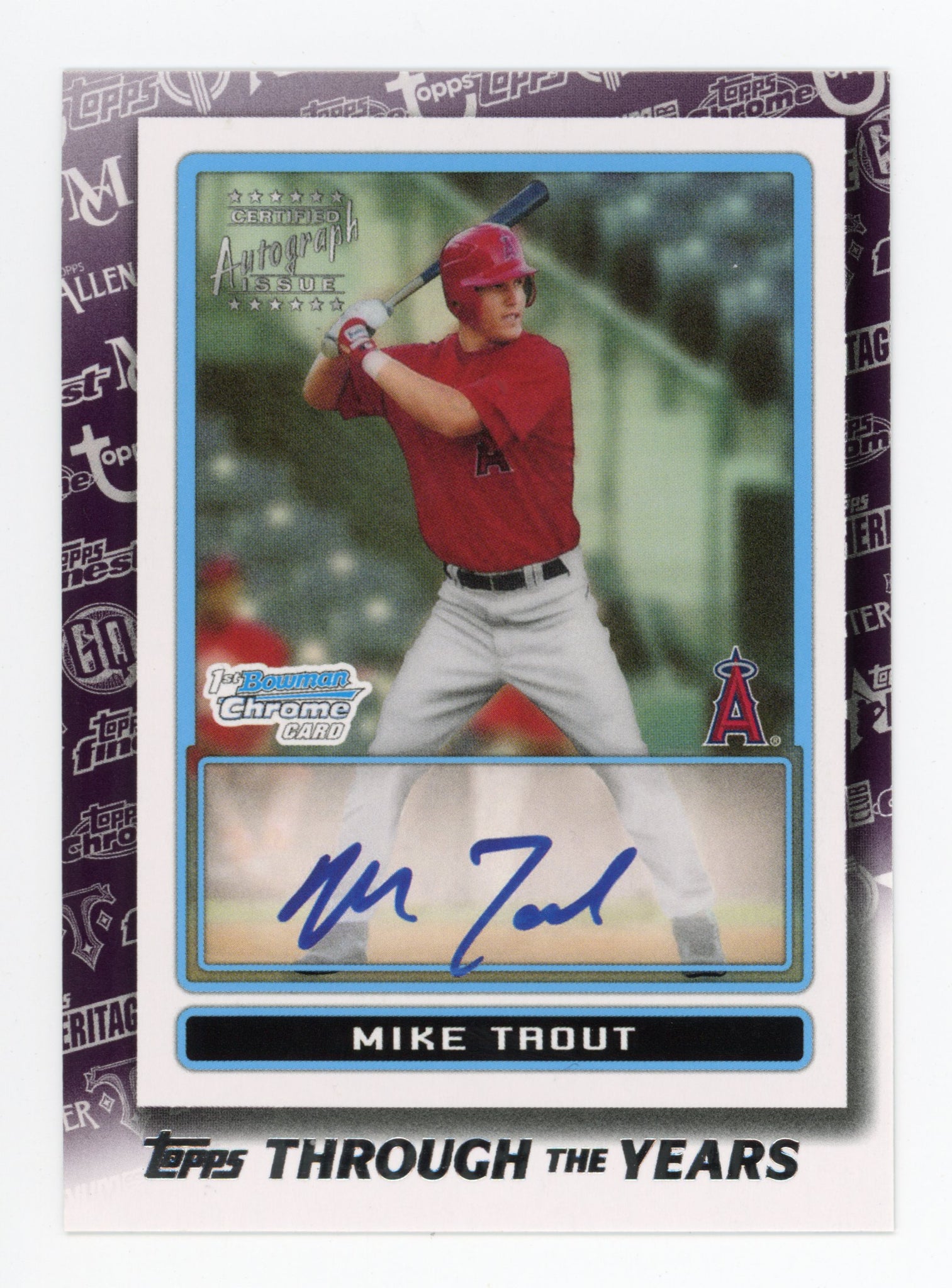2021 Mike Trout Through The Years Auto Topps Los Angeles Angels #TTY-28