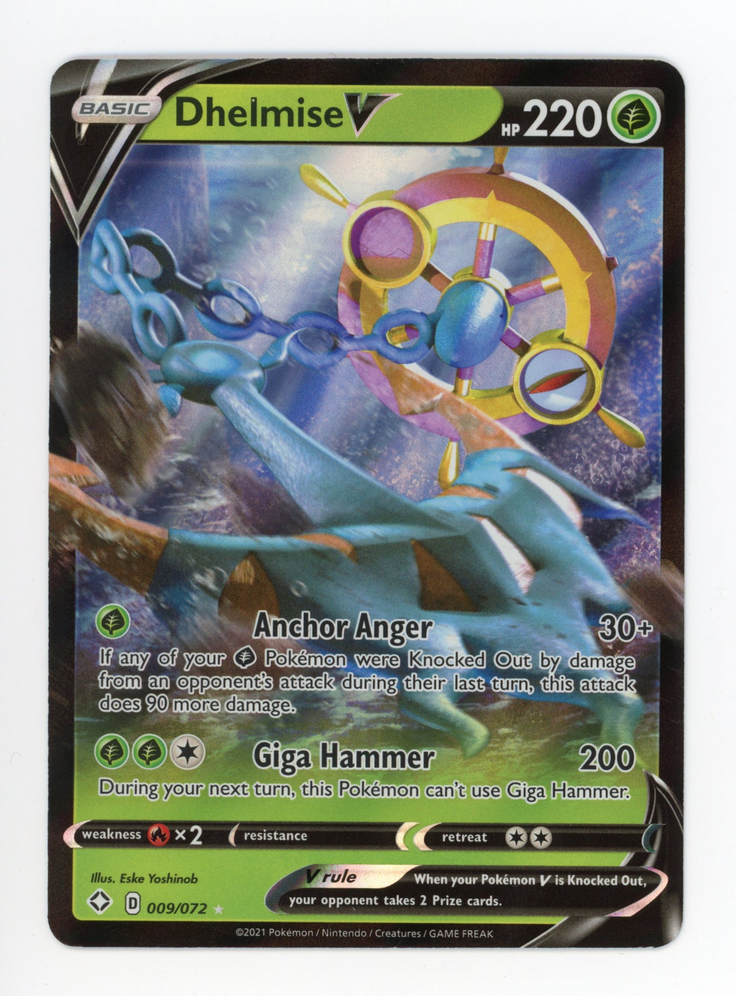 Dhelmise V 009/072 Pokemon 2021 Full Art Shining Fates