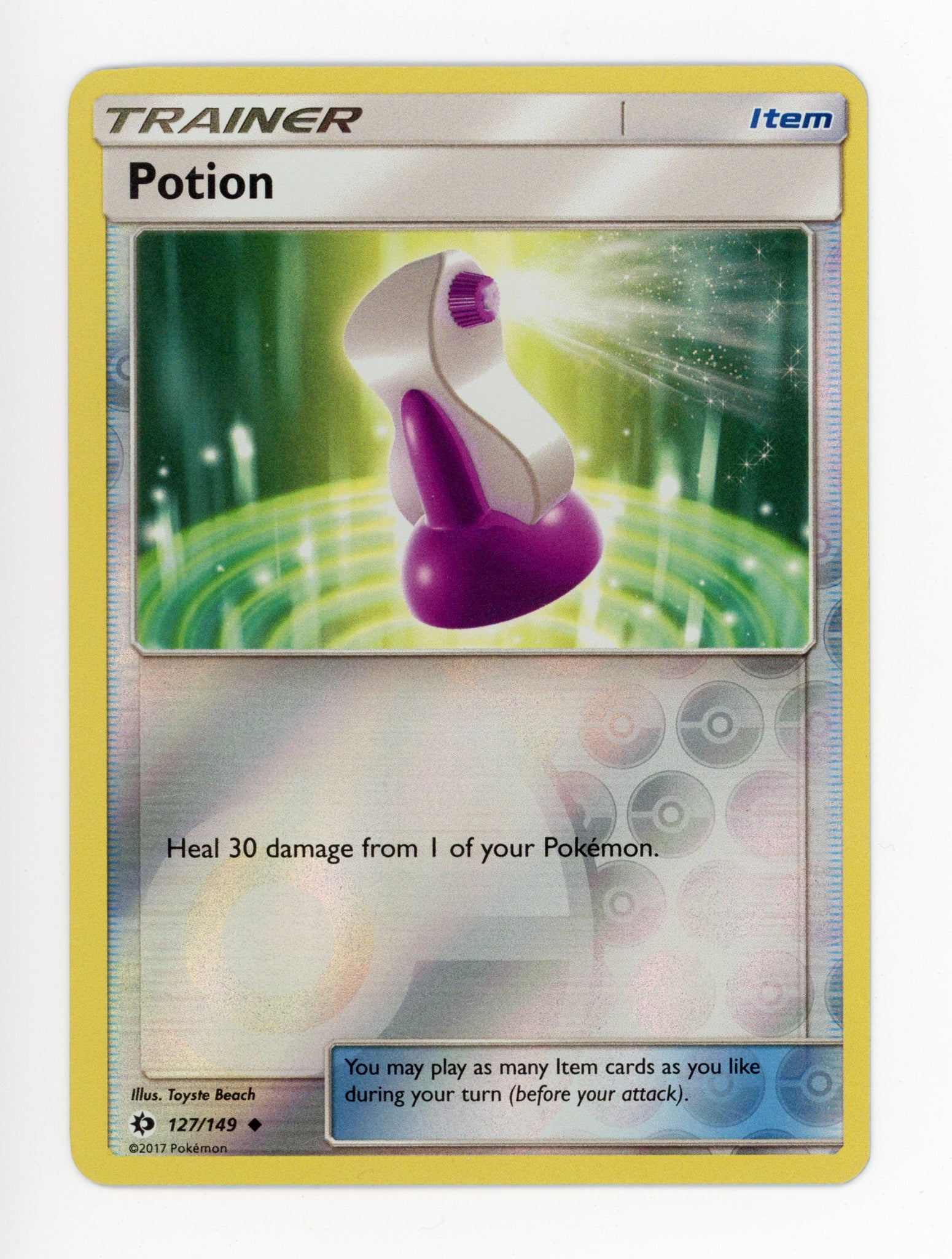 Trainer Potion 127/149 Pokemon 2017 Reverse Holo Sun And Moon