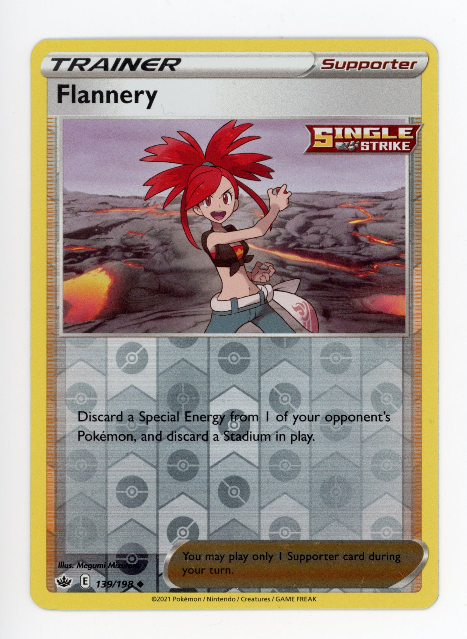 Trainer Flannery 139/198 Pokemon 2021 Reverse Holo Chilling Reign