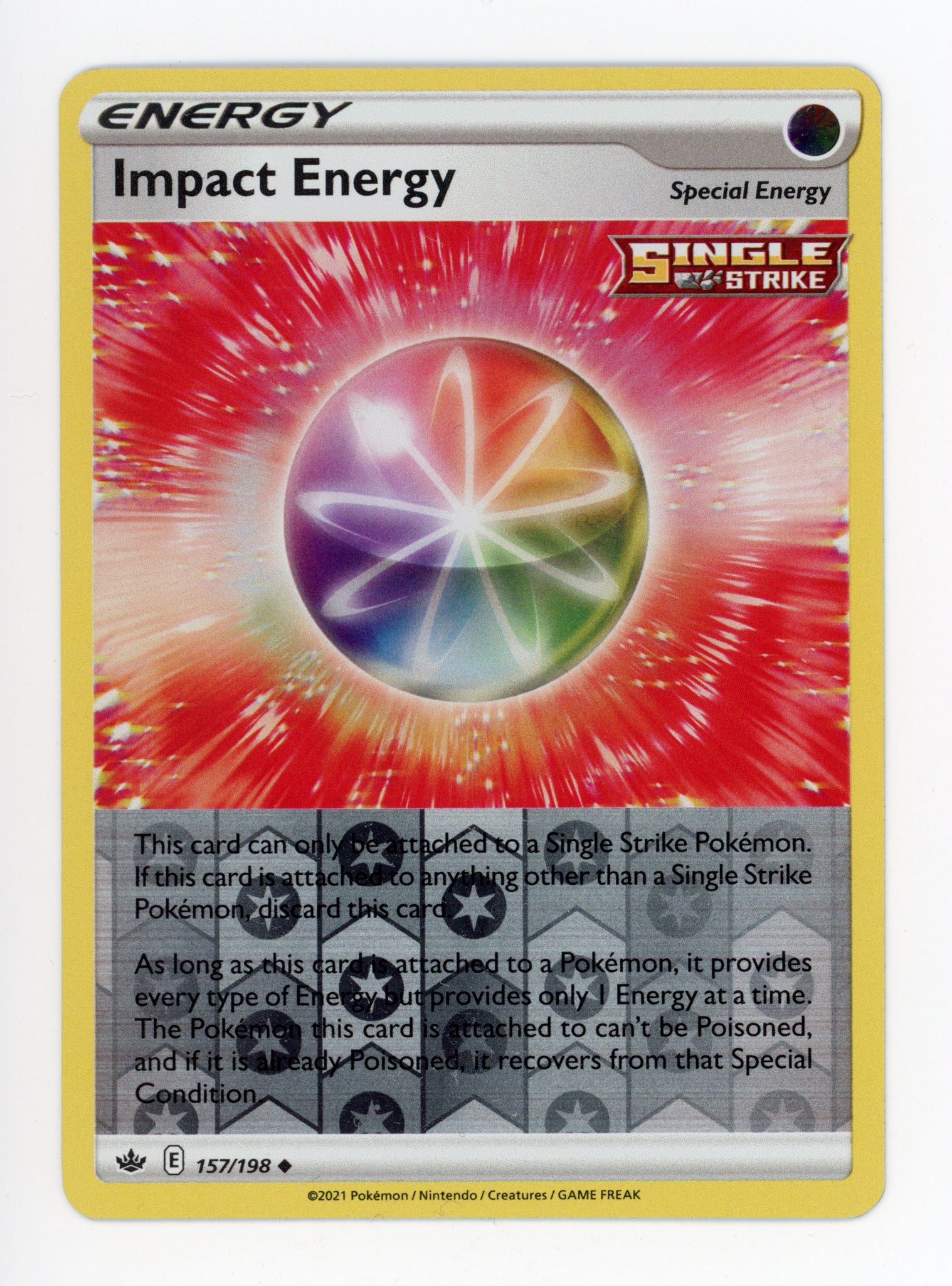 Impact Energy 157/198 Pokemon 2021 Reverse Holo Chilling Reign