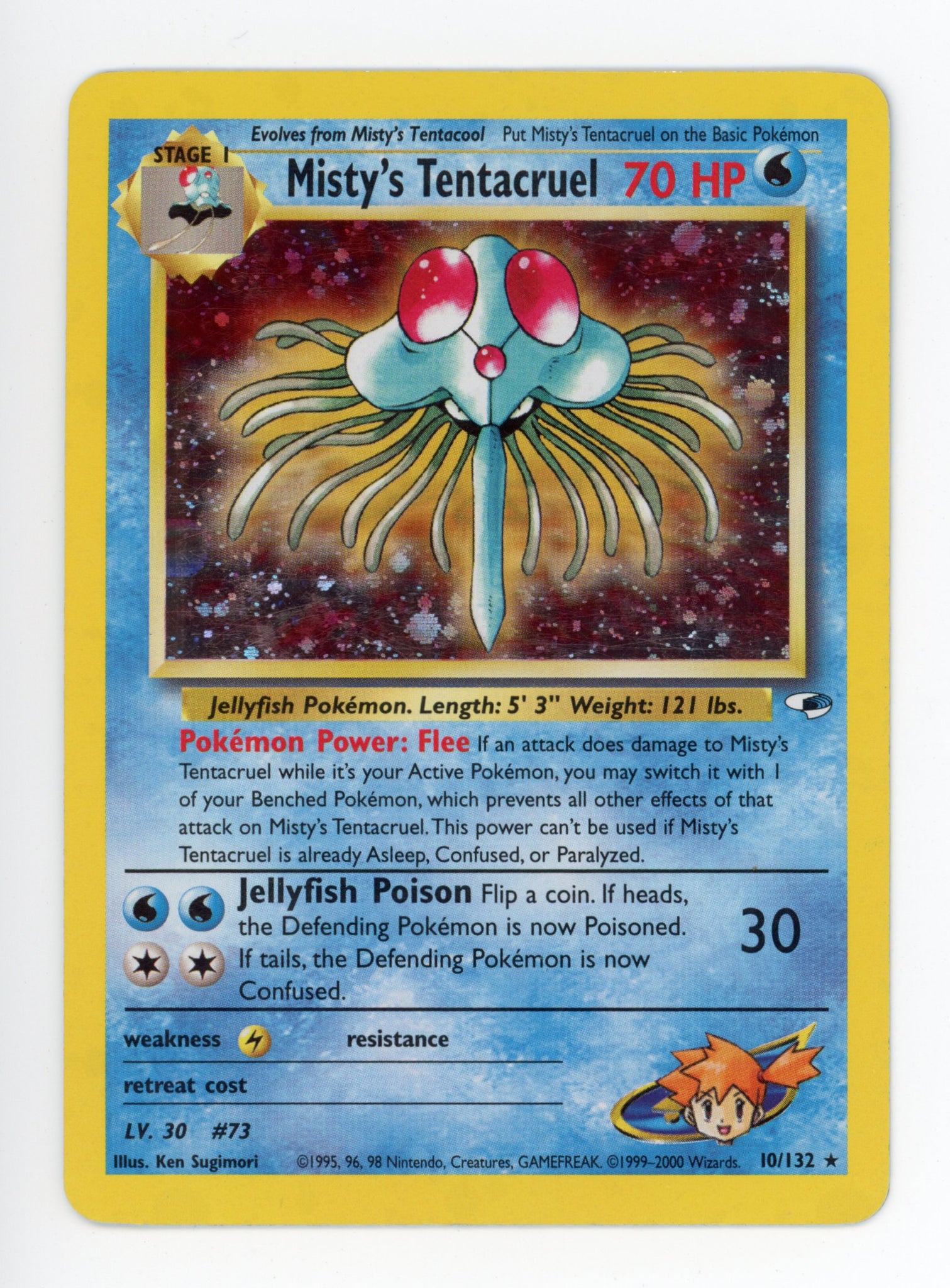 Misty's Tentacruel 10/132 Pokemon 2000 Holo Gym Heroes