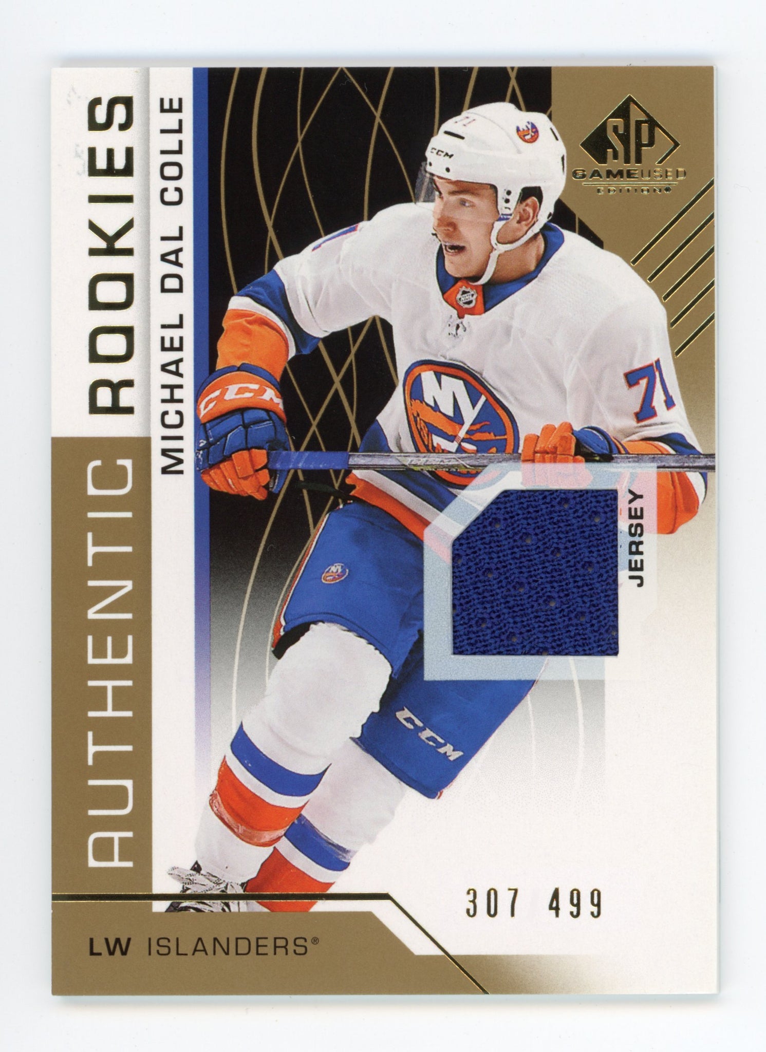 2018-2019 Michael Dal Colle Rookie #d /499 SP Game Used New York Islanders #188