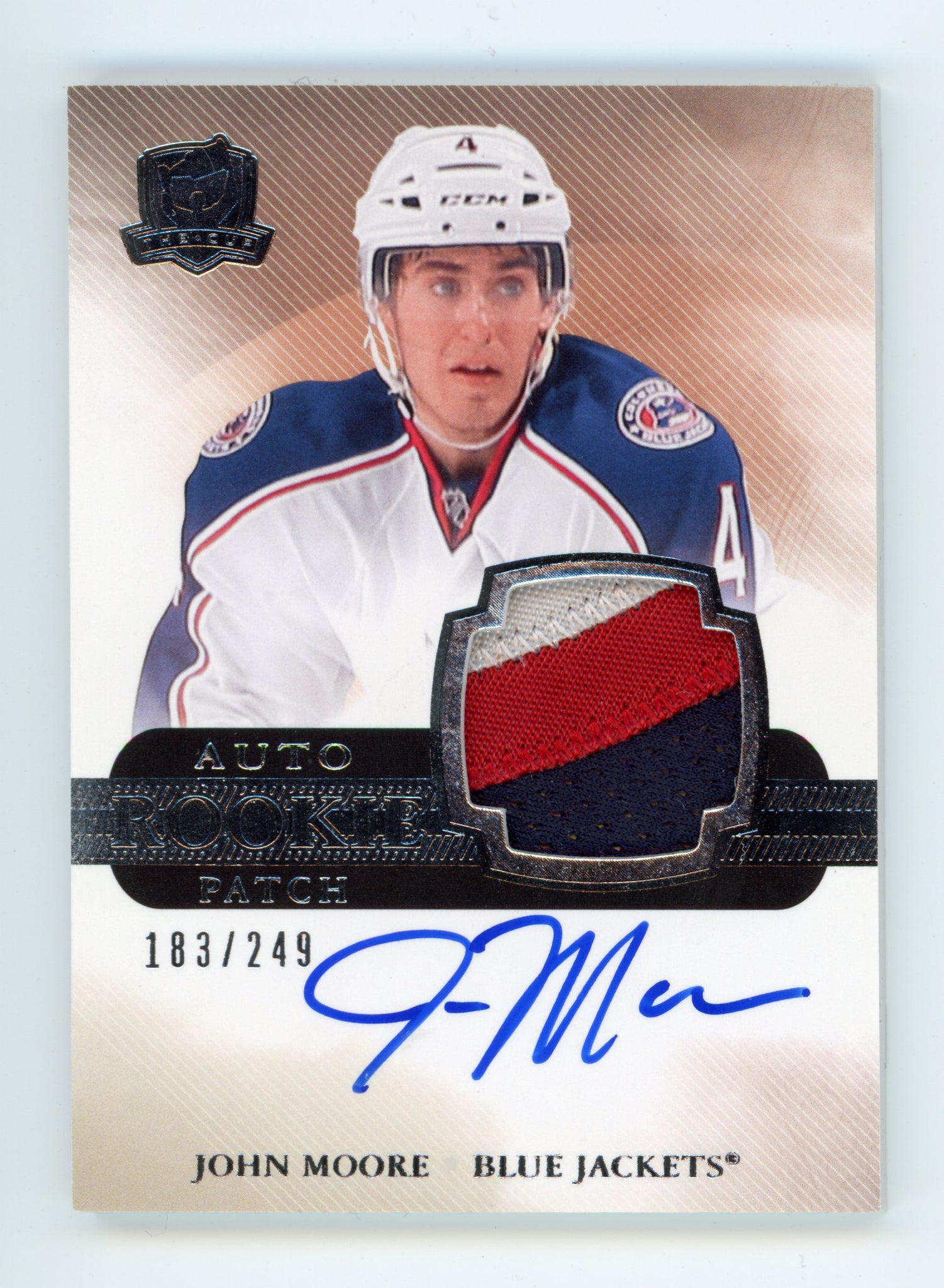 2011-2012 John Moore RPA #d /249 The Cup Columbus Blue Jackets # 144