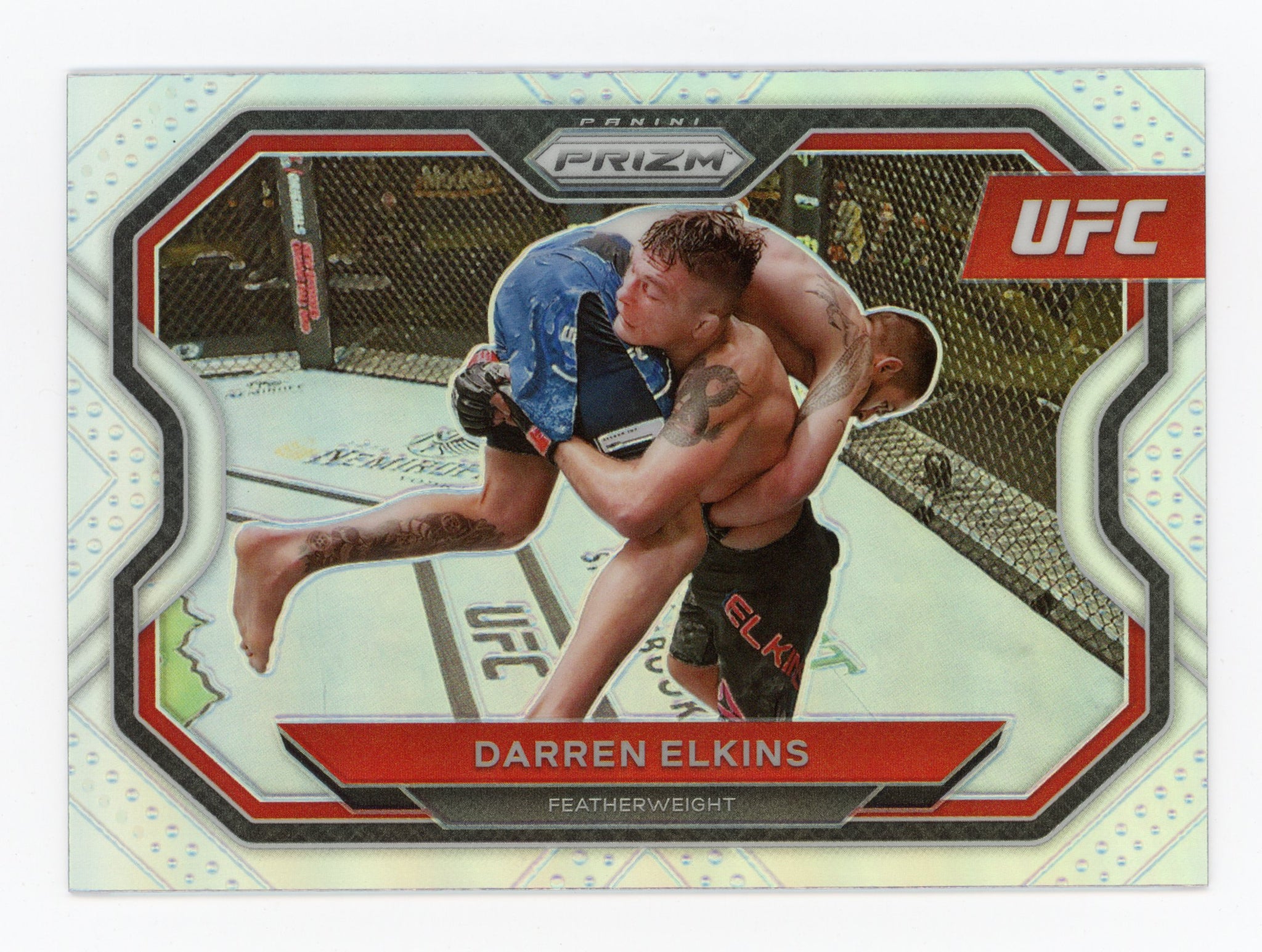 2021 Darren Elkins Panini Base Refractor UFC # 166