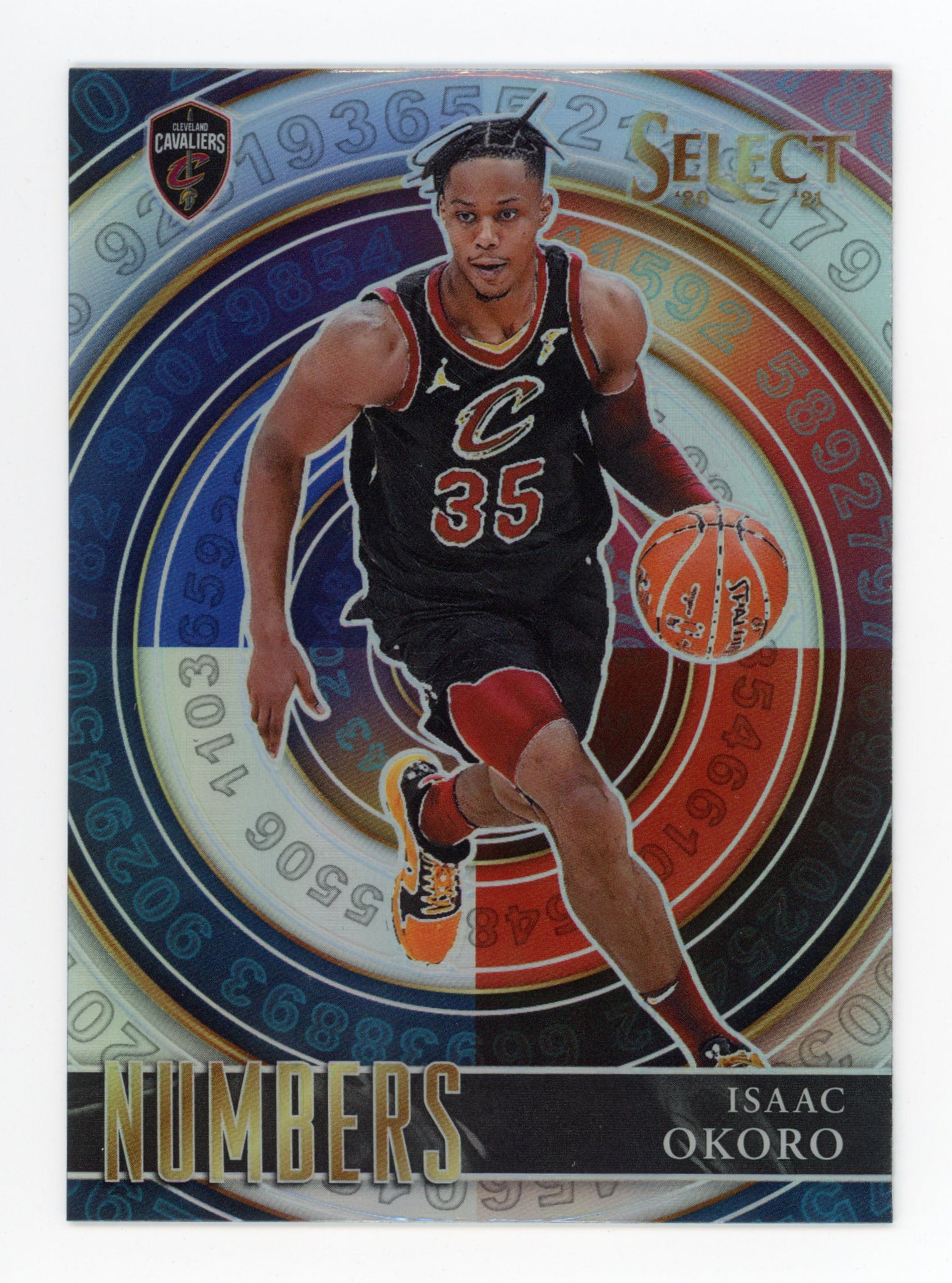 2020-2021 Isaac Okoro Numbers Prizm Panini Select Cleveland Cavaliers # 25