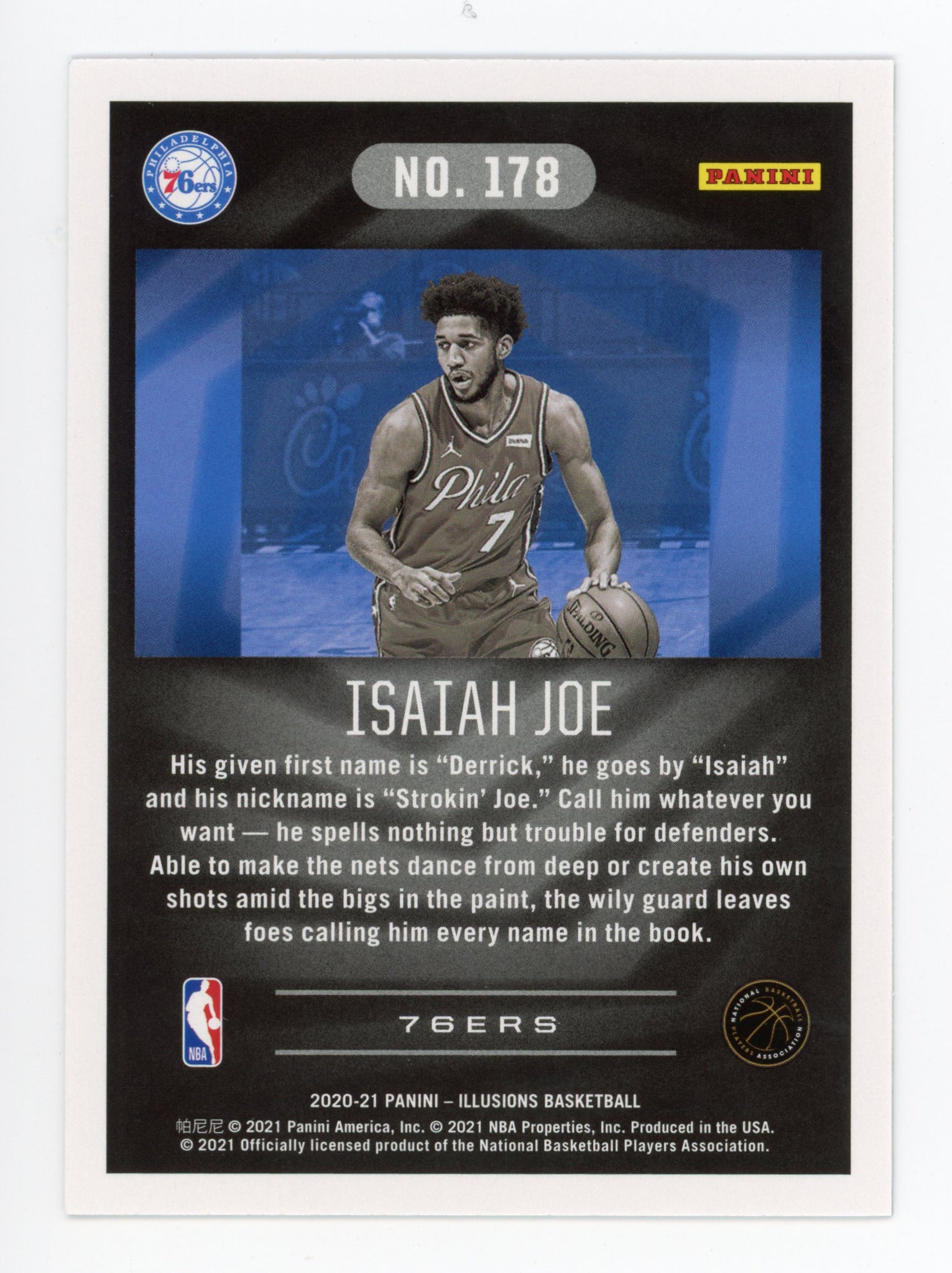 2020-2021 Isaiah Joe Rookie Illusions Panini Philadelphia 76ers # 178