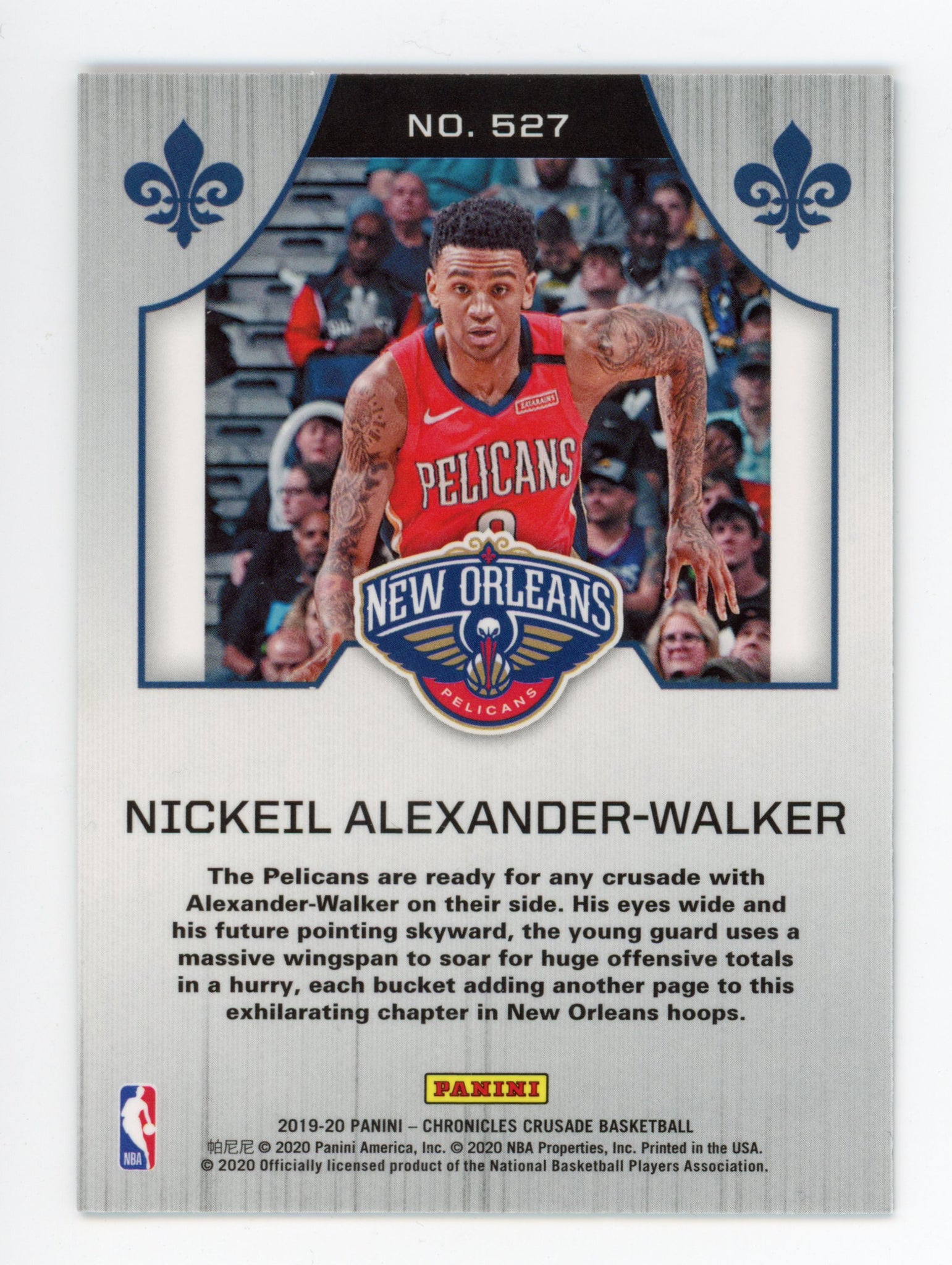 2019-2020 Nickeil Alexander-Walker Rookie Crusade New Orleans Pelicans # 527
