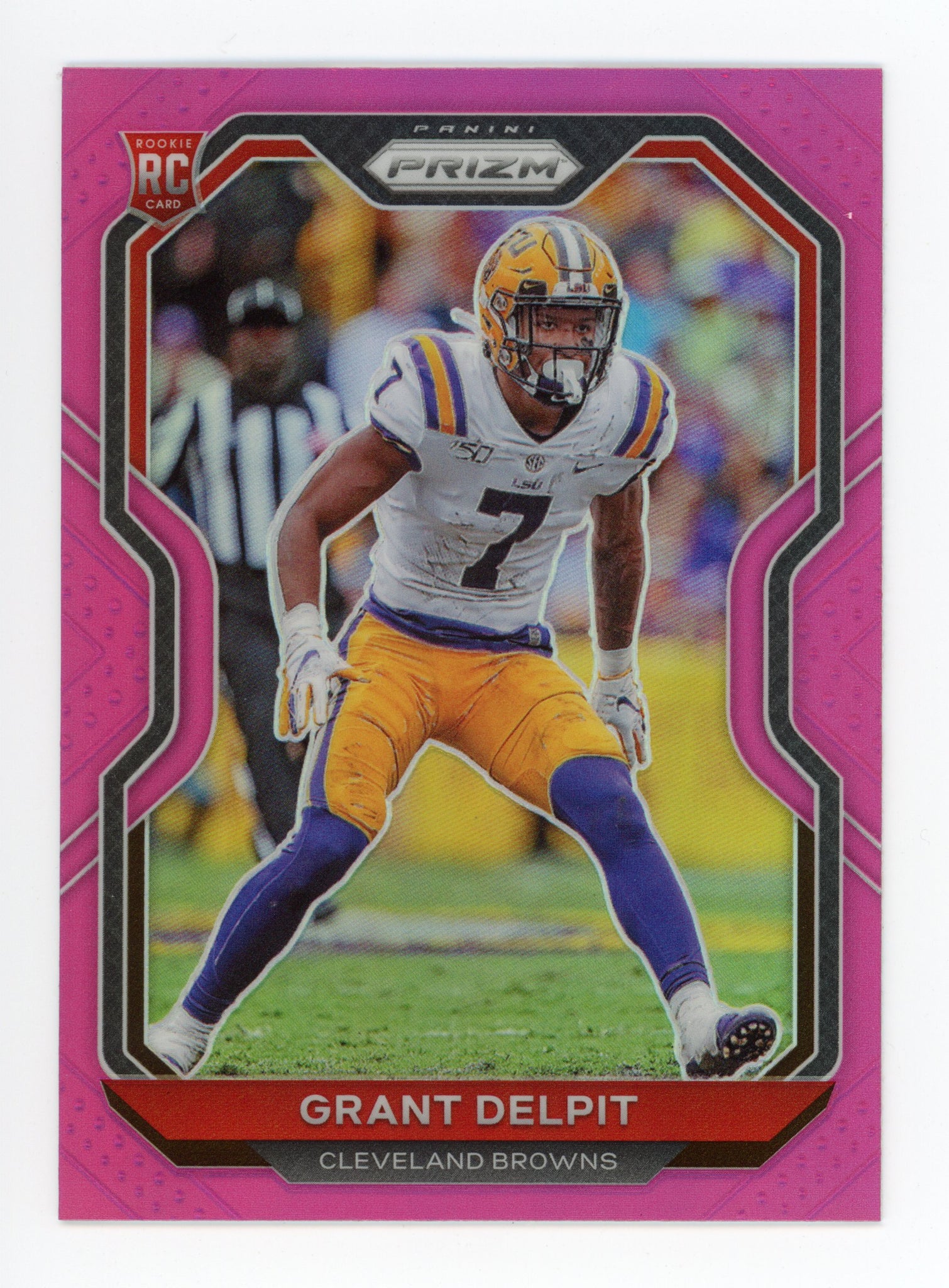 2020 Grant Delpit Pink Rookie Prizm Panini Cleveland Browns # 318