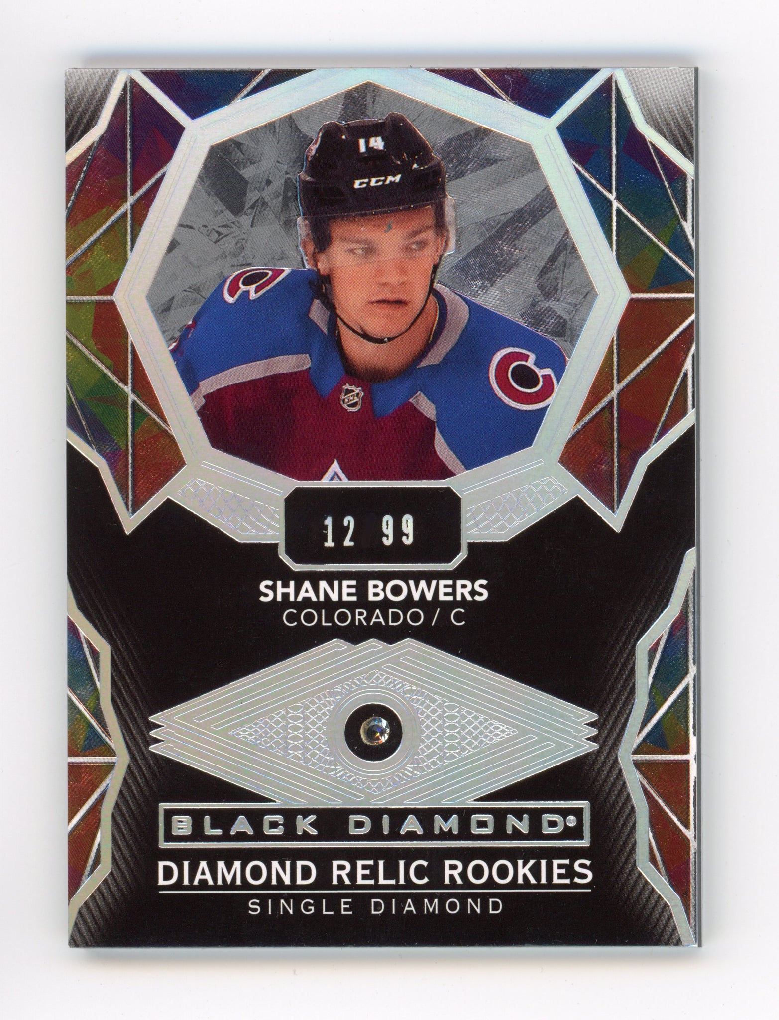 2020-2021 Shane Bowers Diamond Relics Rookies #d /99 Colorado Avalanche # BDR-SB