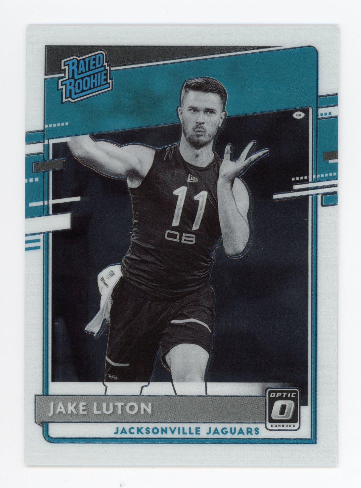 2020 Jake Luton Rated Rookie Negative Panini Jacksonville Jaguars # 344
