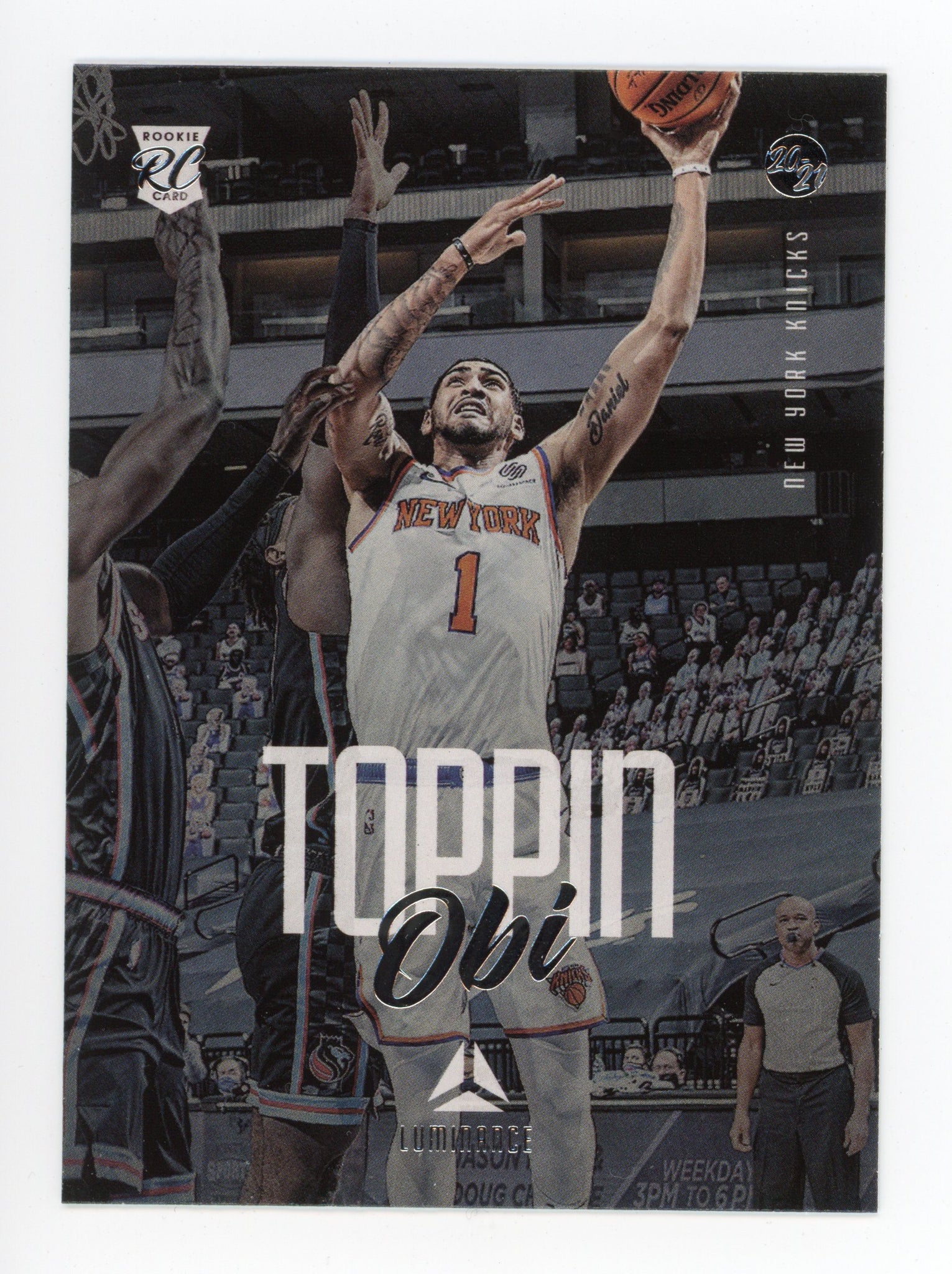 2020-2021 Obi Toppin Rookie Luminance Panini New York Knicks # 159