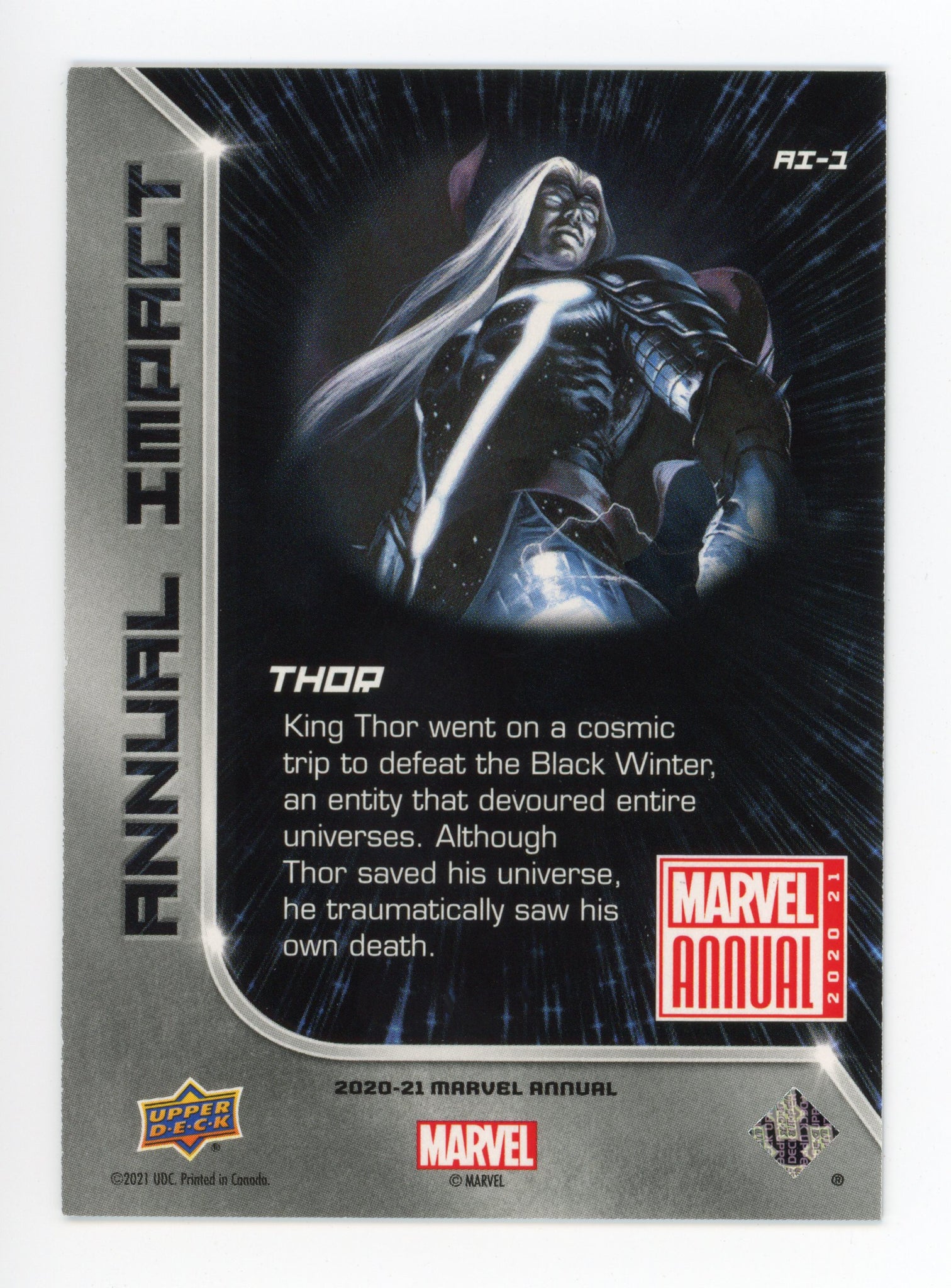 2020-2021 Thor Annual Impact Upper Deck Marvel Annual # AI-3