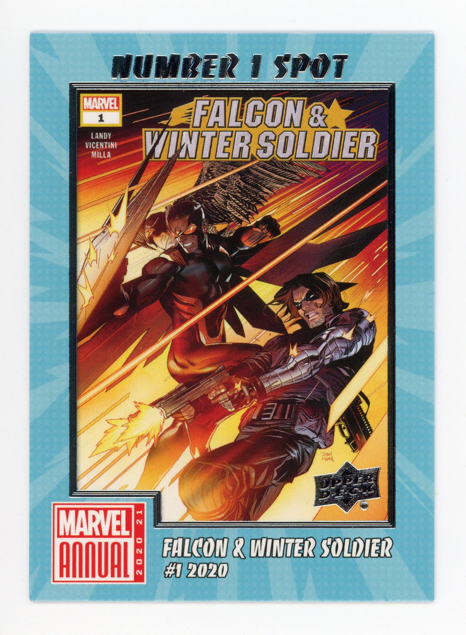 2020-2021 Falcon & Winter Soldier Number 1 Spot Upper Deck Marvel Annual # N1S-19
