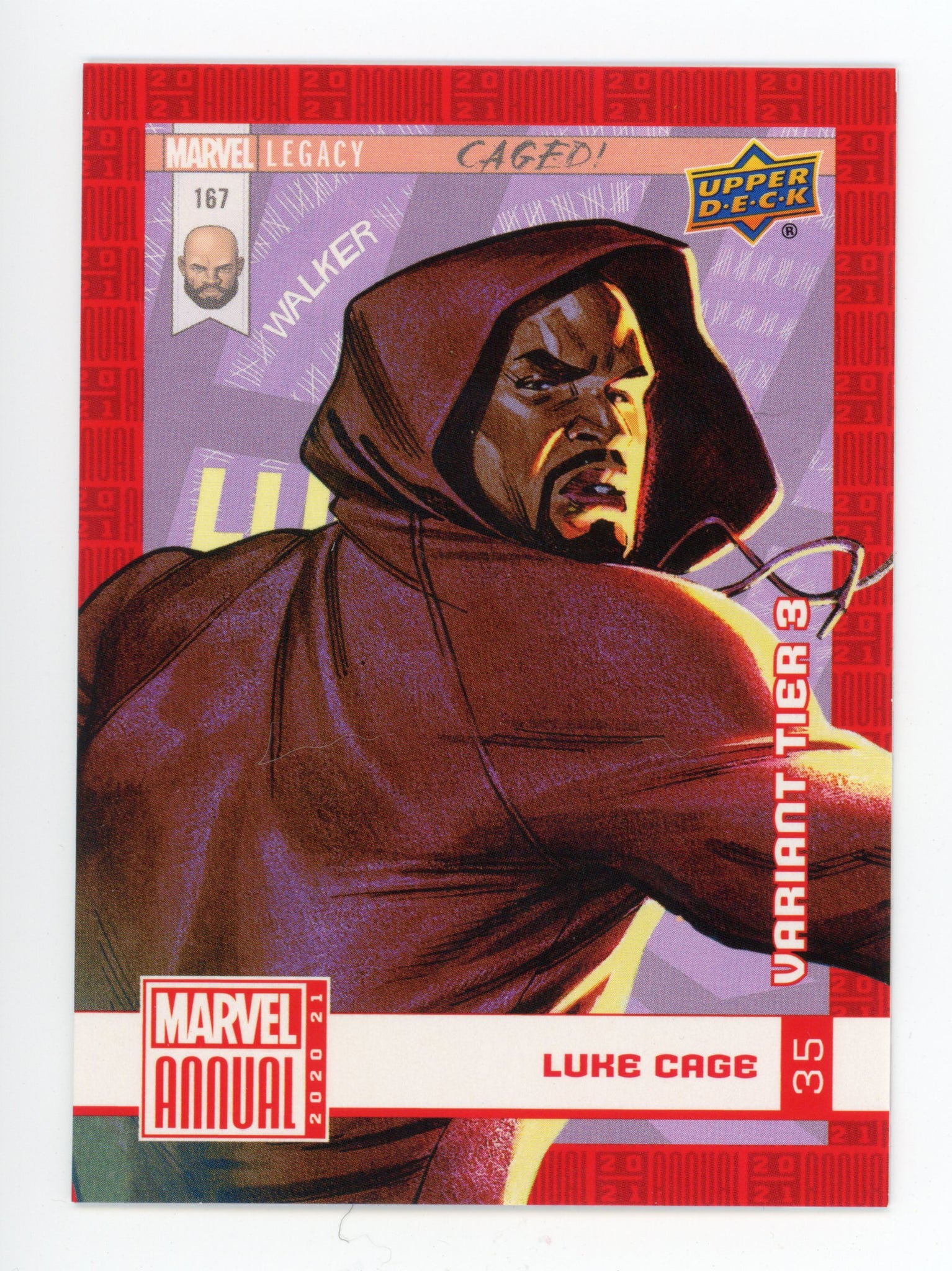 2020-2021 Luke Cage Variant Tier 3 Upper Deck Marvel Annual # 35