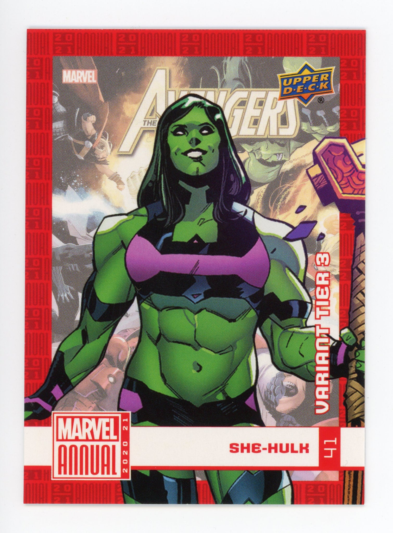 2020-2021 She-Hulk Variant Tier 3 Upper Deck Marvel Annual # 41