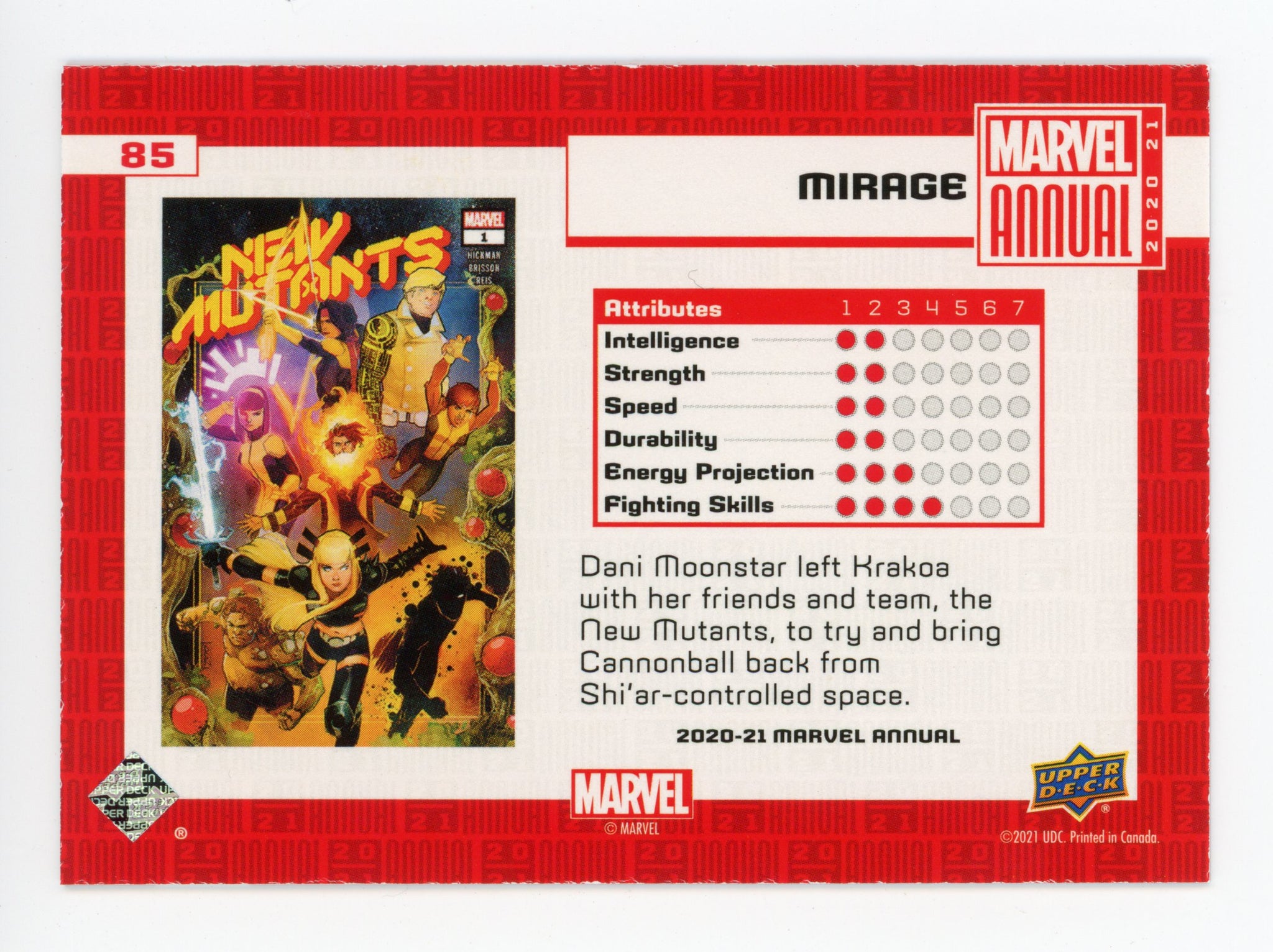 2020-2021 Mirage Variant Tier 1 Upper Deck Marvel Annual # 85