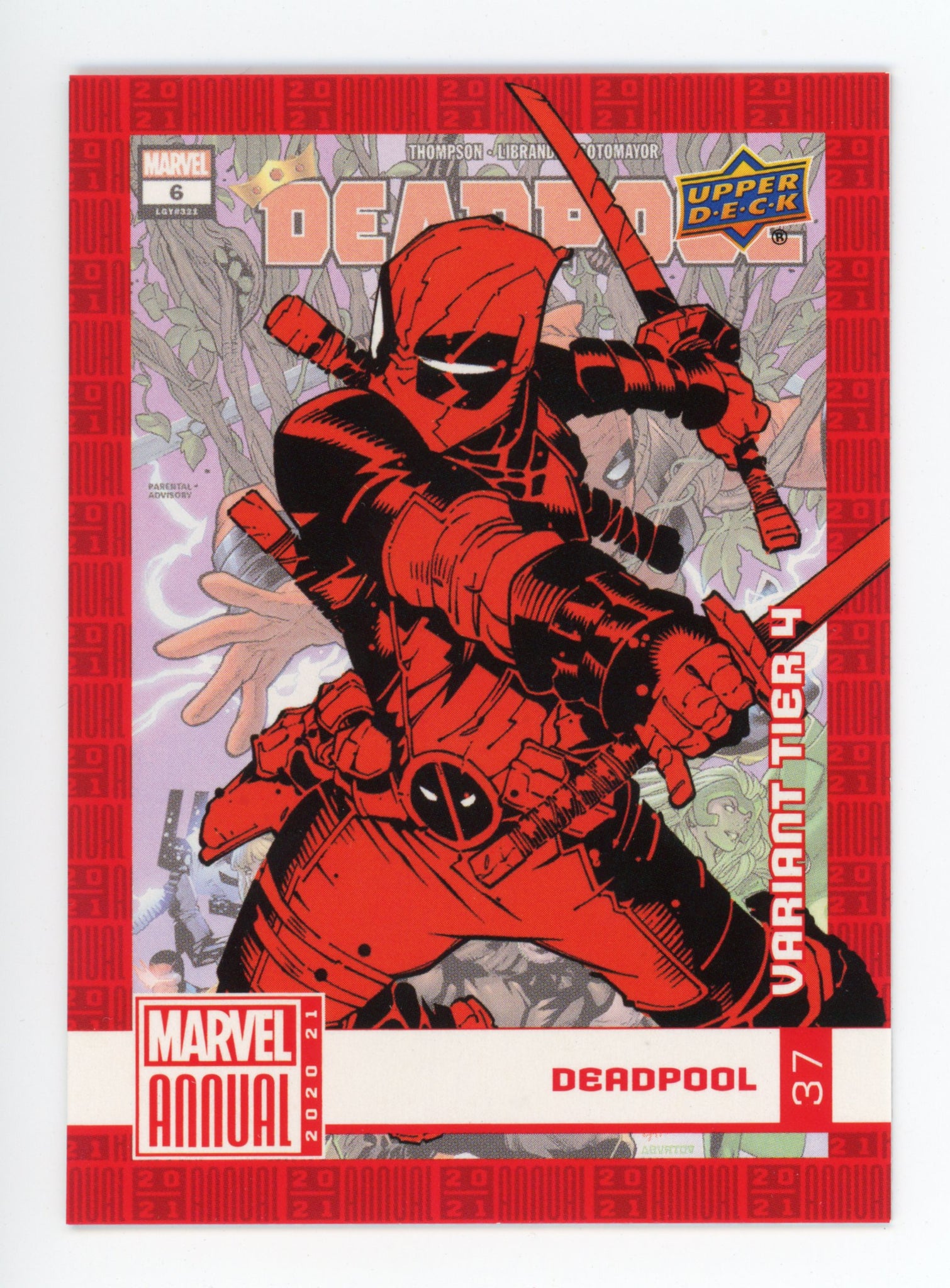 2020-2021 Deadpool Variant Tier 4 Upper Deck Marvel Annual # 37