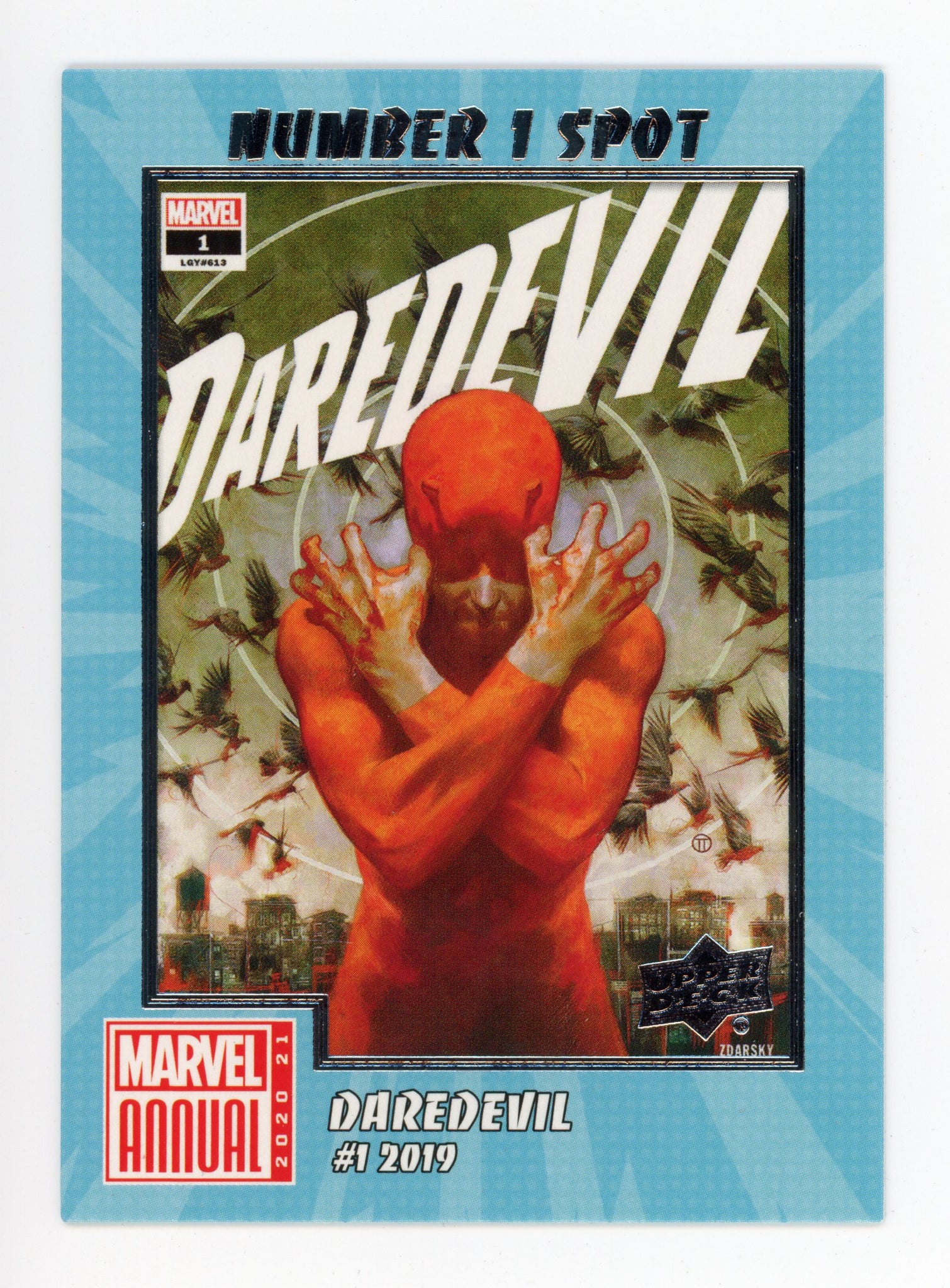 2020-2021 Daredevil Number 1 Spot Upper Deck Marvel Annual # N1S-1