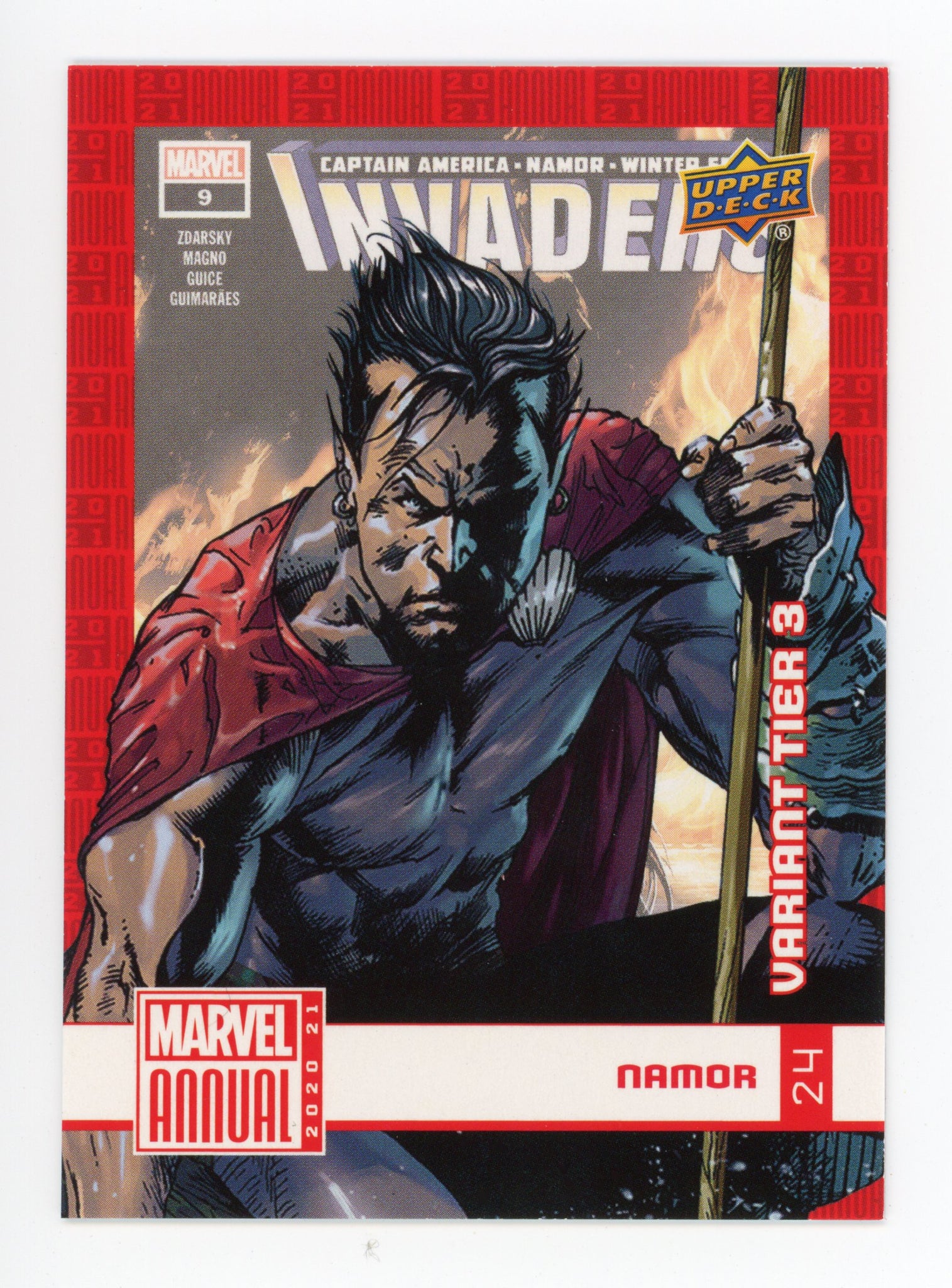 2020-2021 Namor Variant Tier 3 Upper Deck Marvel Annual # 24