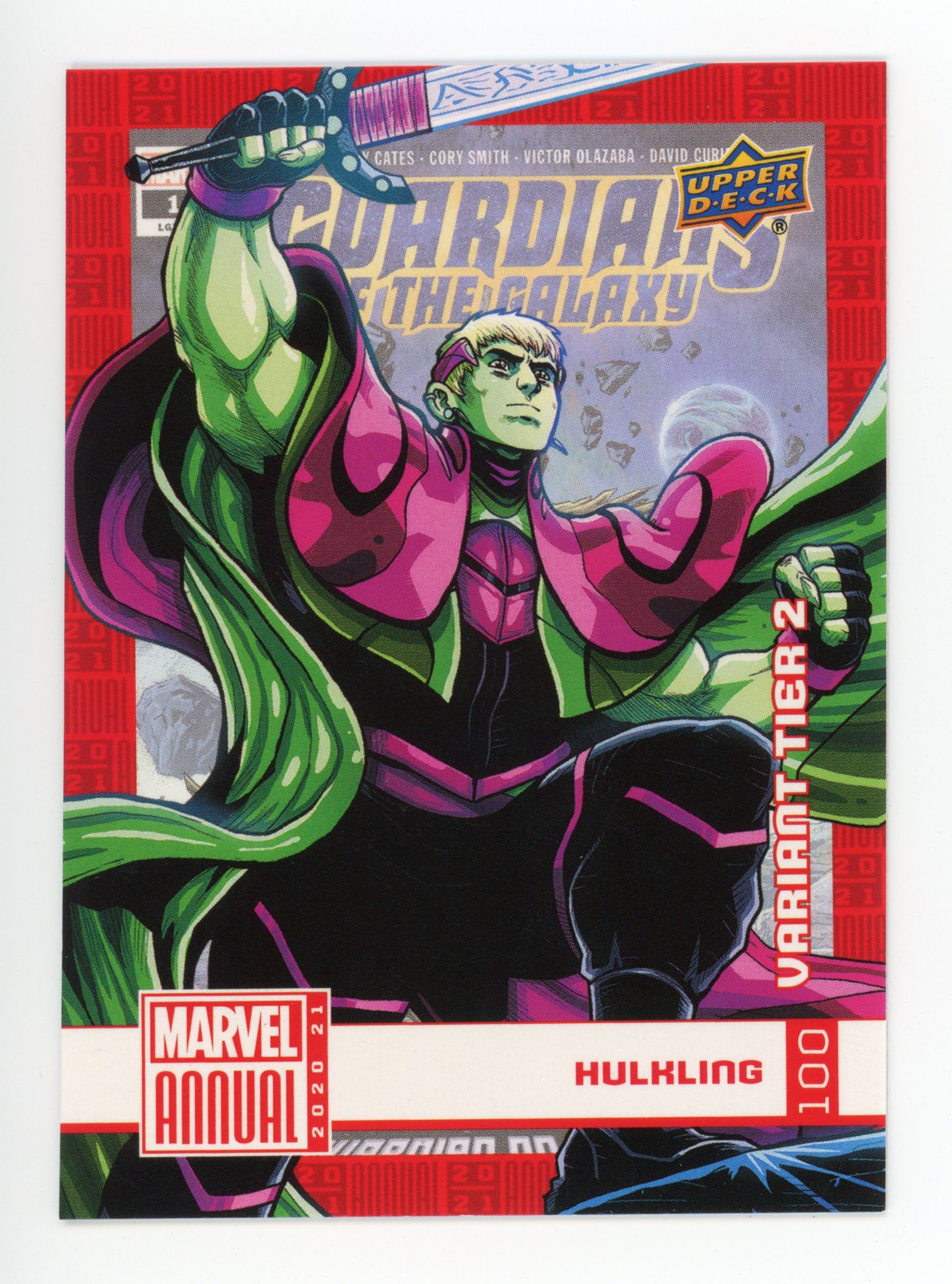 2020-2021 Hulkling Variant Tier 2 Upper Deck Marvel Annual # 100