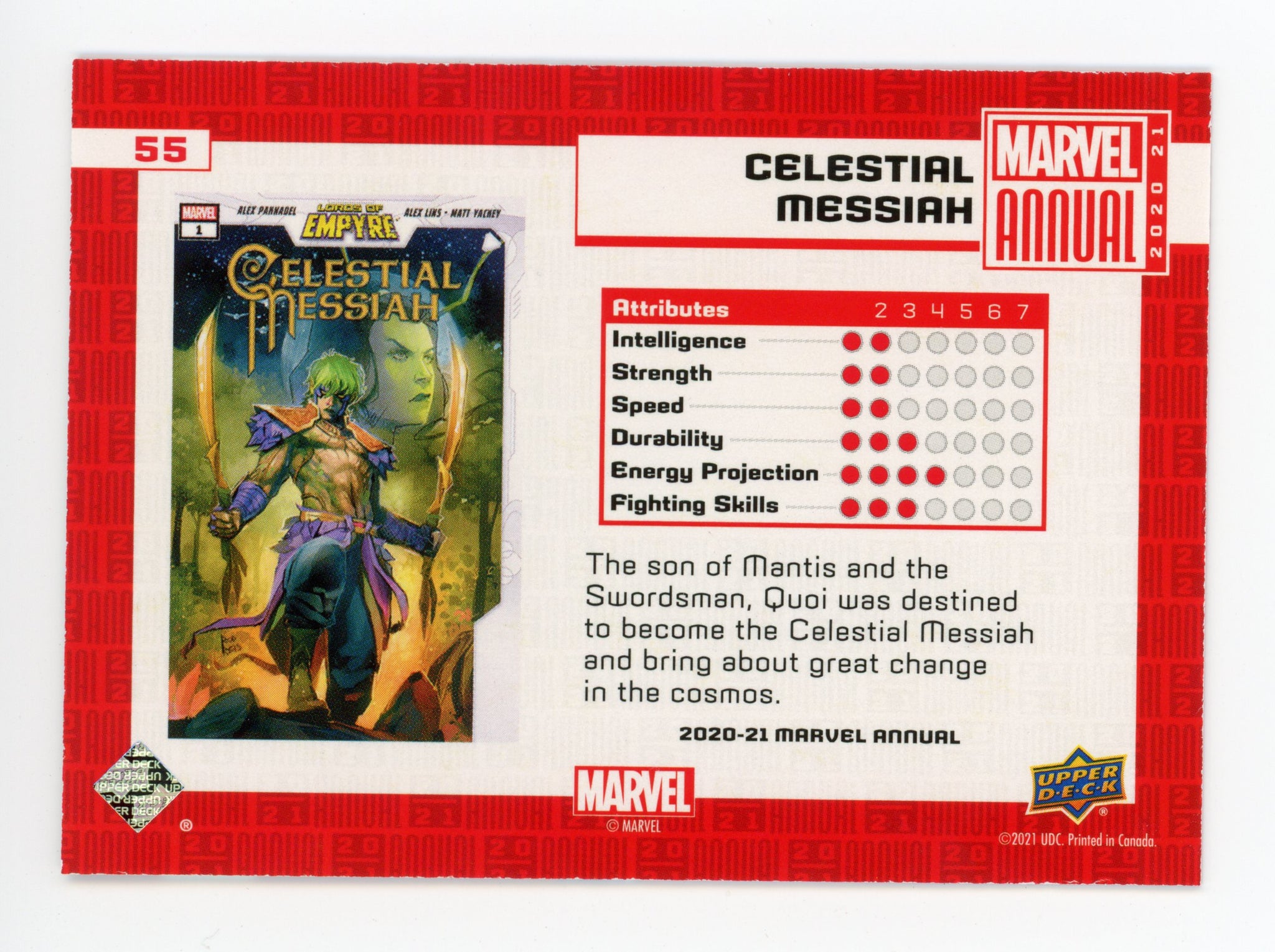 2020-2021 Celestial Messiah Variant Tier 1 Upper Deck Marvel Annual # 55