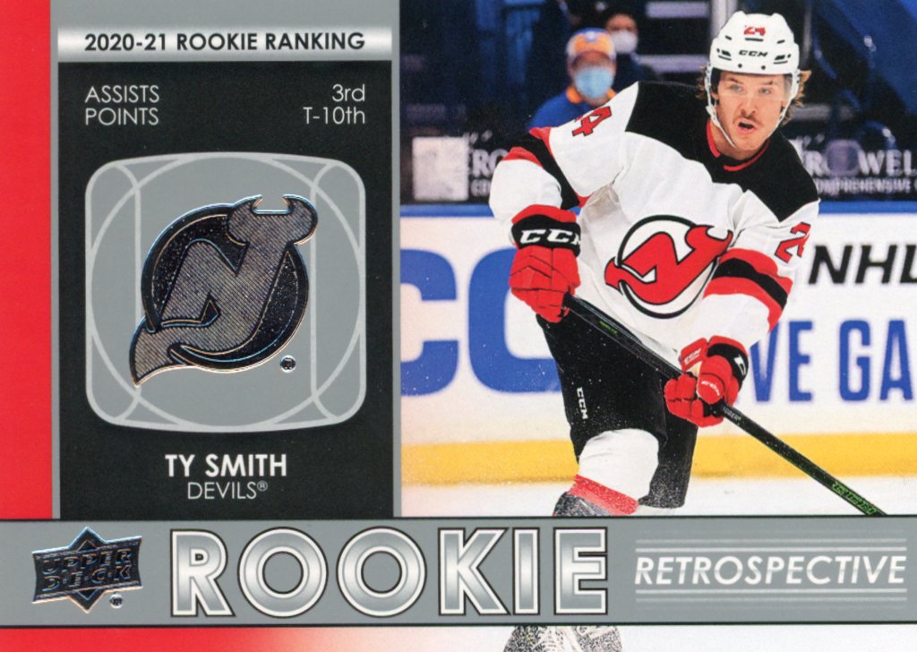 2021-2022 Ty Smith Rookie Retrospective Upper Deck Series 1 New Jersey Devils # RR-14