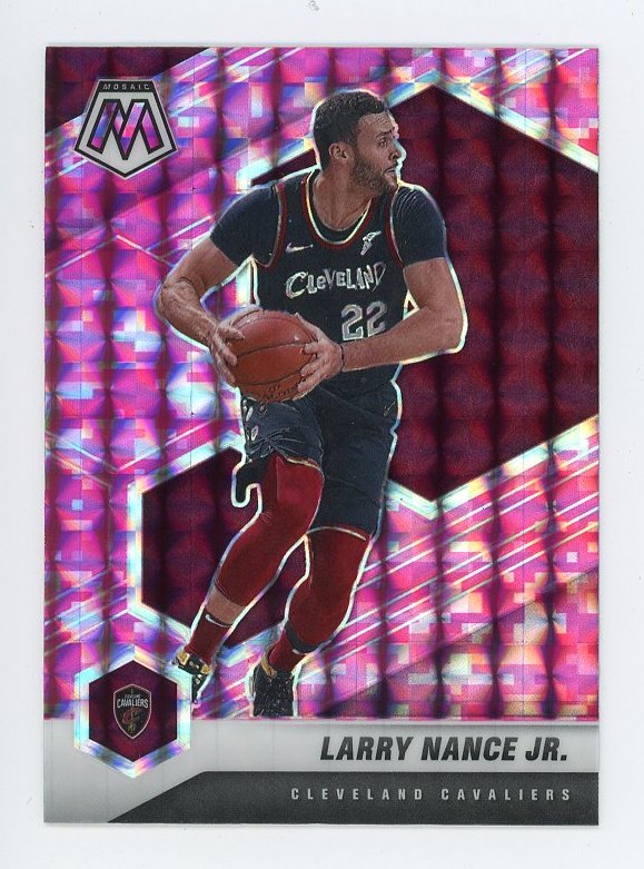 2020-2021 Larry Nance JR Pink Prizm Mosaic Panini Cleveland Cavaliers # 91