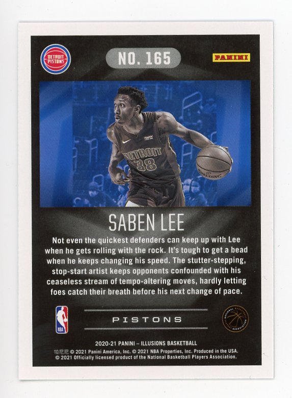 2020-2021 Saben Lee Rookie Illusions Panini Detroit Pistons # 165