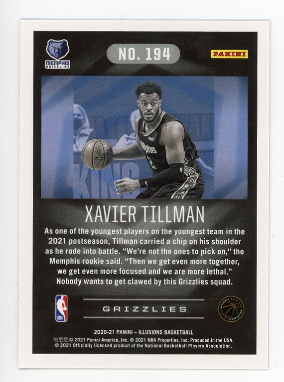 2020-2021 Xavier Tillman Rookie Illusions Panini Memphis Grizzlies # 194
