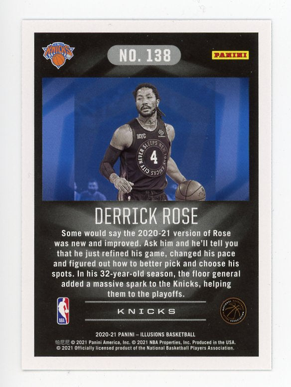 2020-2021 Derrick Rose Sapphire Illusions Panini New York Knicks # 138