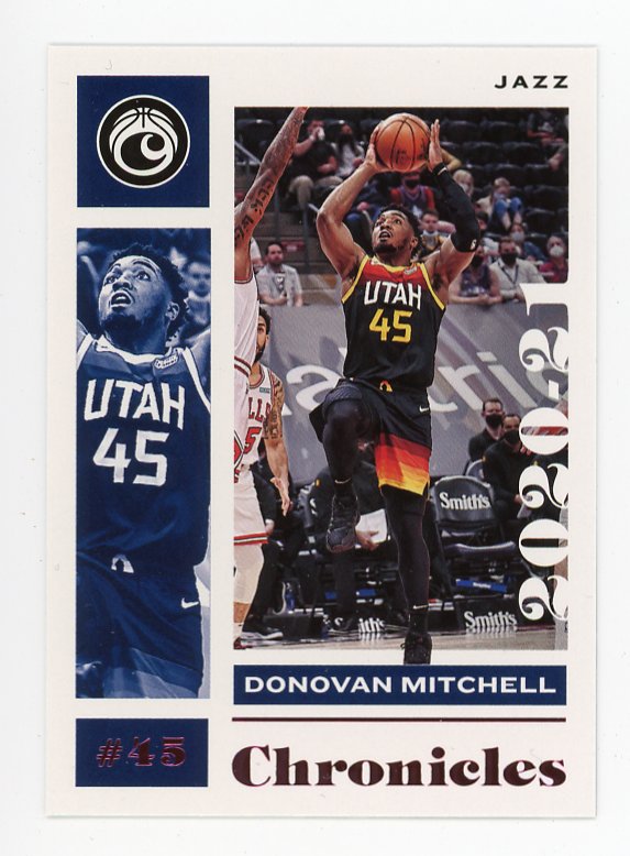 2020-2021 Donovan Mitchell Pink Foil Chronicles Panini Utah Jazz # 48
