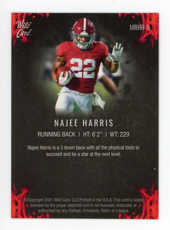 2020-2021 Najee Harris Wild Card Rookie Heat Matte Pittsburgh Steelers # MRHR-9