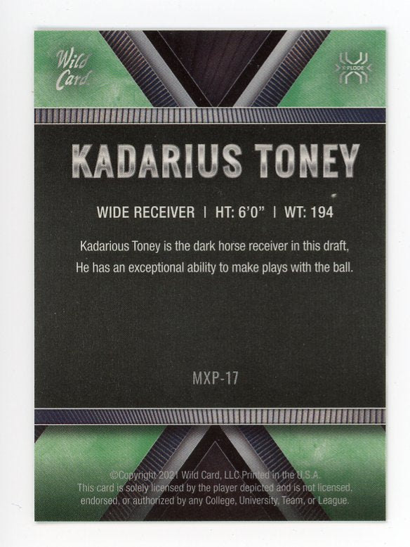 2020-2021 Kadarius Toney Wild Card X-Plode Matte New York Giants # MXP-17