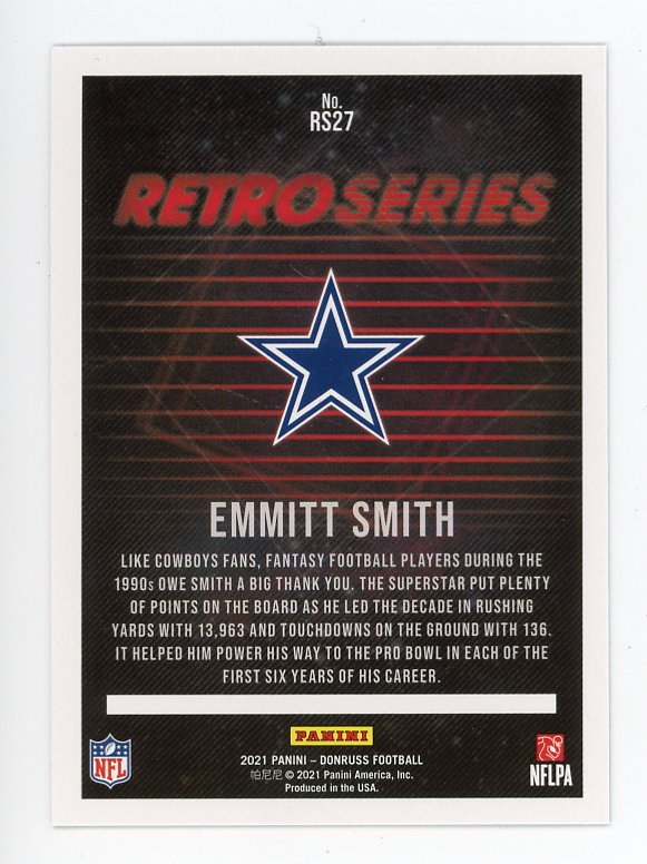 2021 Emmitt Smith Retro Series Panini Dallas Cowboys # RS27