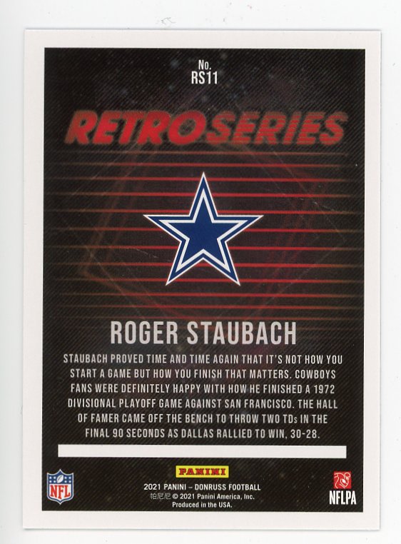 2021 Roger Staubach Retro Series Panini Dallas Cowboys # RS11