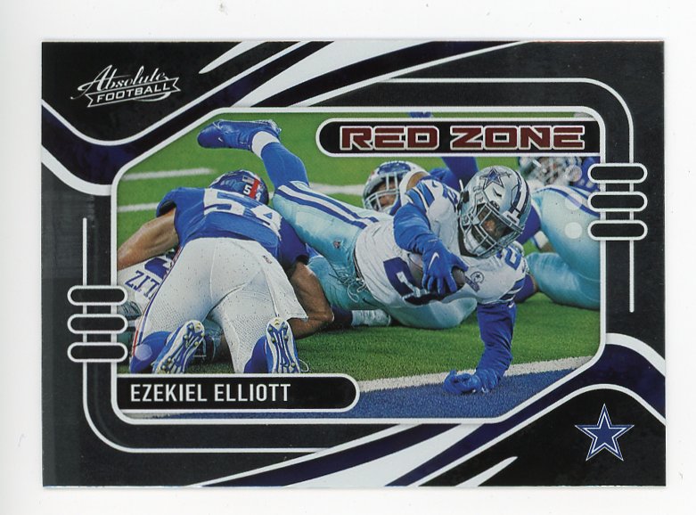 2021 Ezekiel Elliott Red Zone Absolute Panini Dallas Cowboys # RZ8