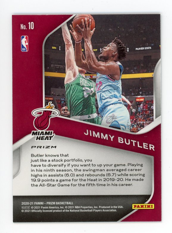2020-2021 Jimmy Butler Dominance Silver Prizm Panini Chicago Bulls # 10