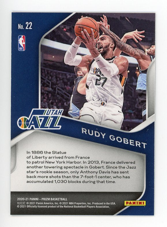 2020-2021 Rudy Gobert Dominance Prizm Panini Utah Jazz # 22
