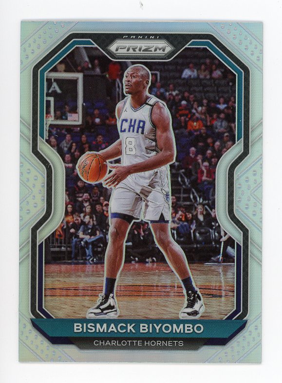 2020-2021 Bismack Biyombo Silver Prizm Panini Charlotte Hornets # 65